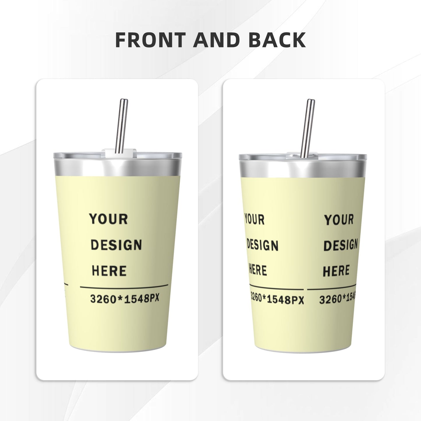 Design your kids' Cup - 12OZ Thermos With Conical Straw