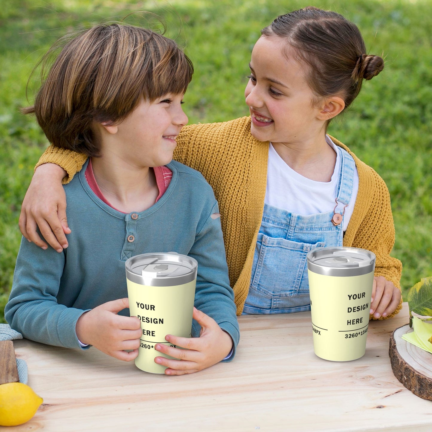 Design your kids' Cup - 12OZ Thermos With Conical Straw