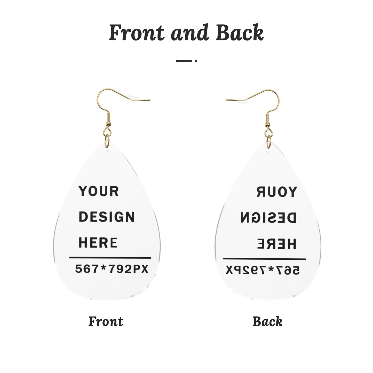 Design a Personalized Drop-shaped Acrylic Earrings