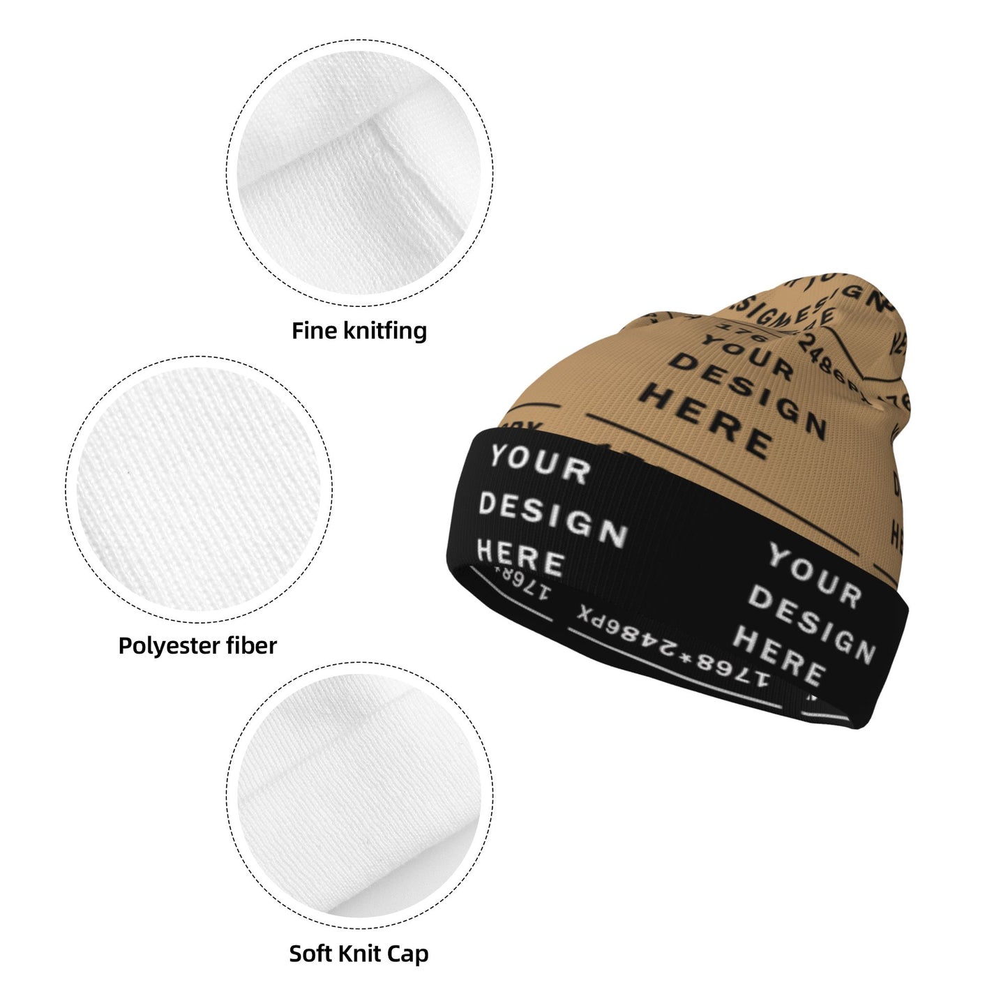 Custom full-printed Knitted Hat