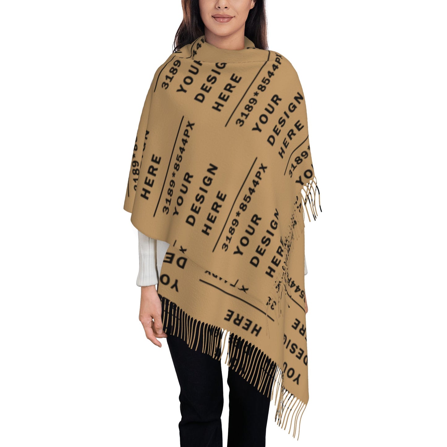 Custom Women's warm Tassel Scarf