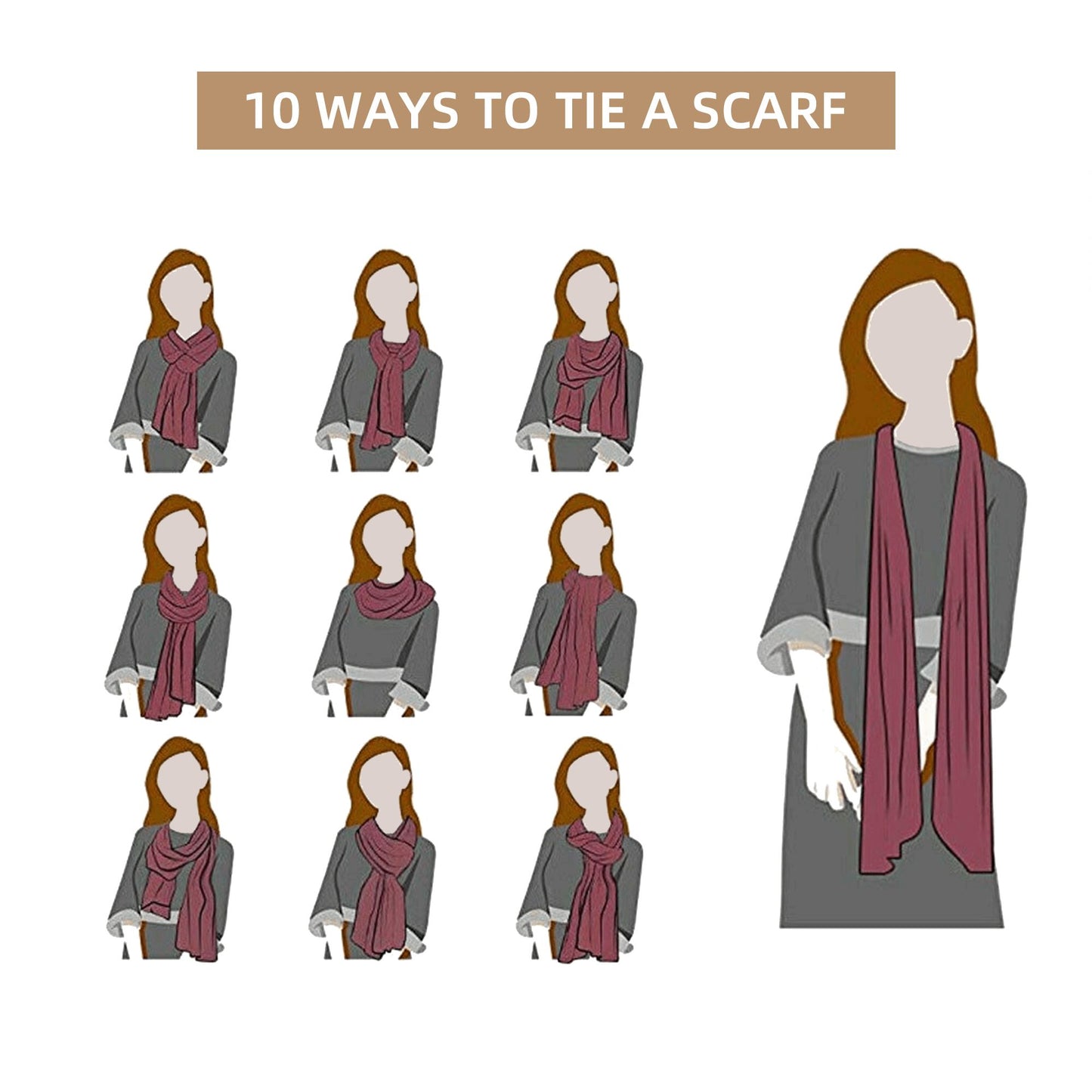 Custom Women's warm Tassel Scarf