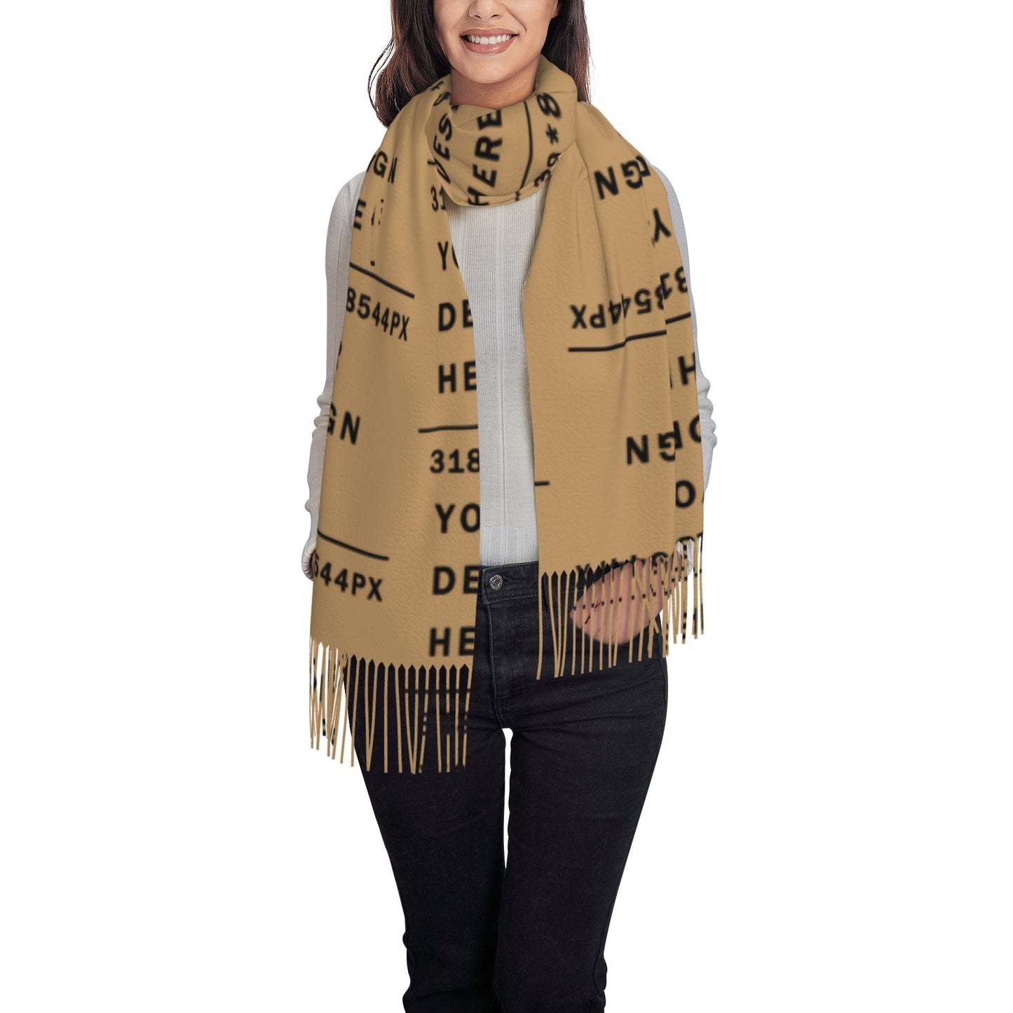 Custom Women's warm Tassel Scarf