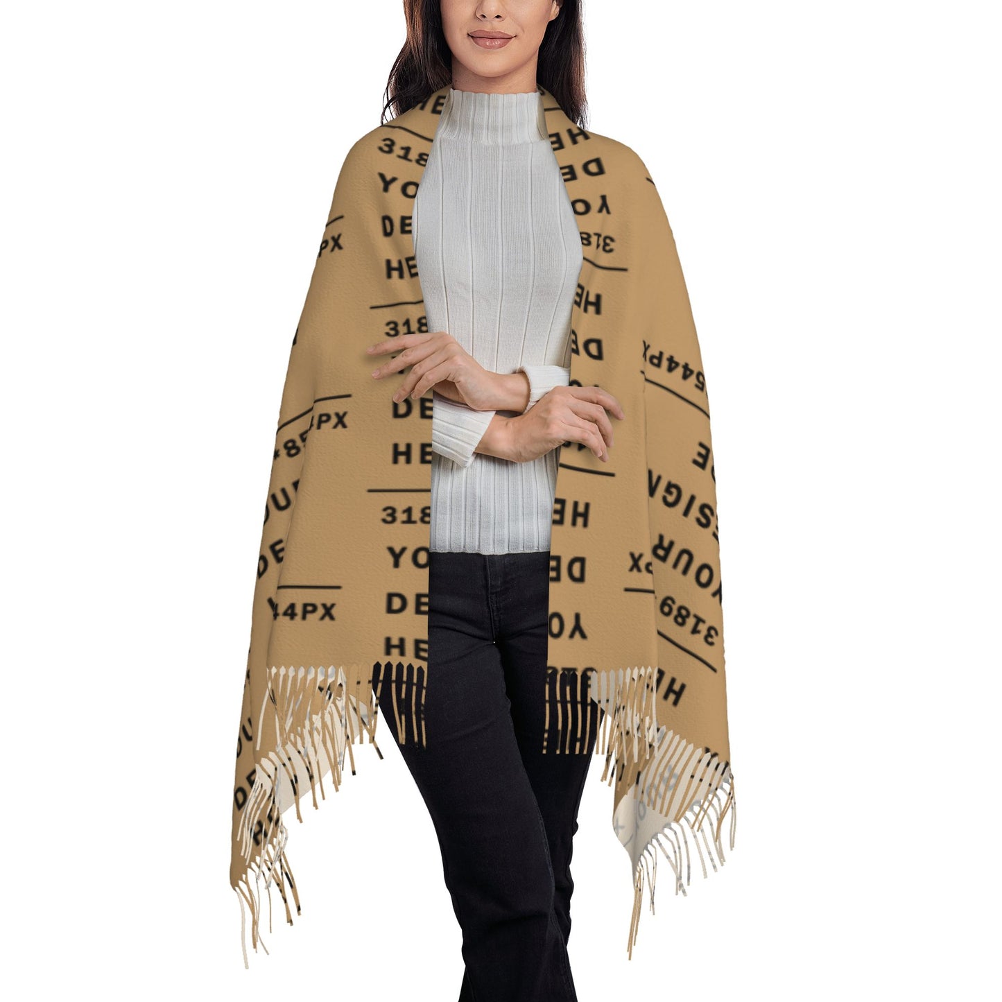 Custom Women's warm Tassel Scarf