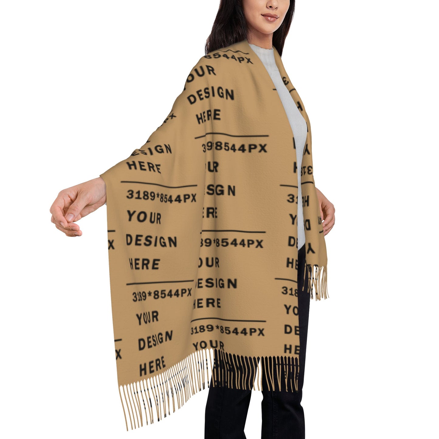 Custom Women's warm Tassel Scarf