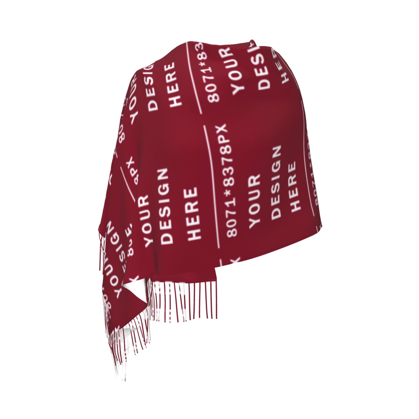 Custom Women's warm fringed scarf