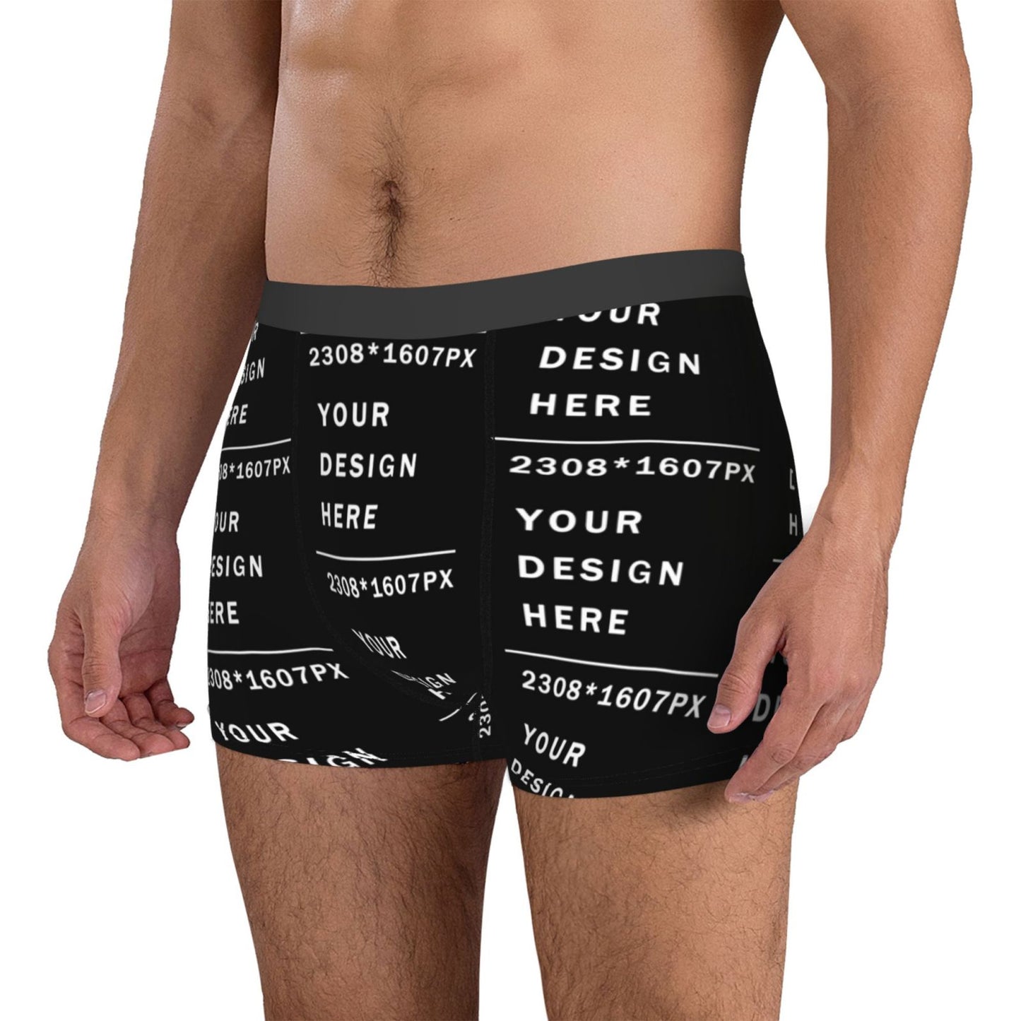 Custom Men's Boxer Briefs (Mutiple-sided printing)