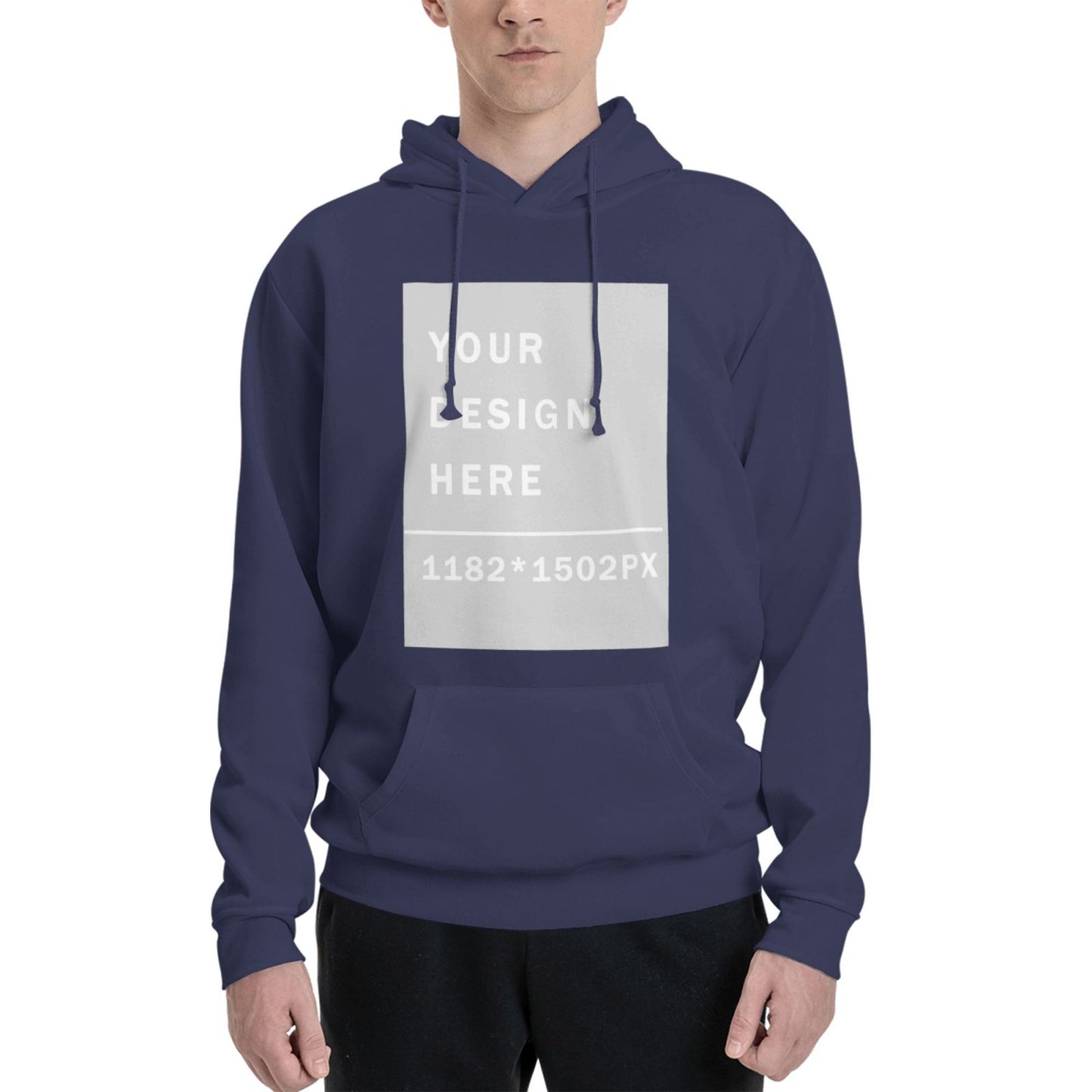 Custom Men's winter fleece hoodie (two-side printed)