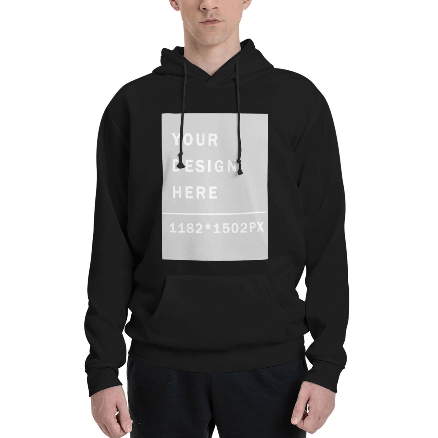 Custom Men's winter fleece hoodie (two-side printed)