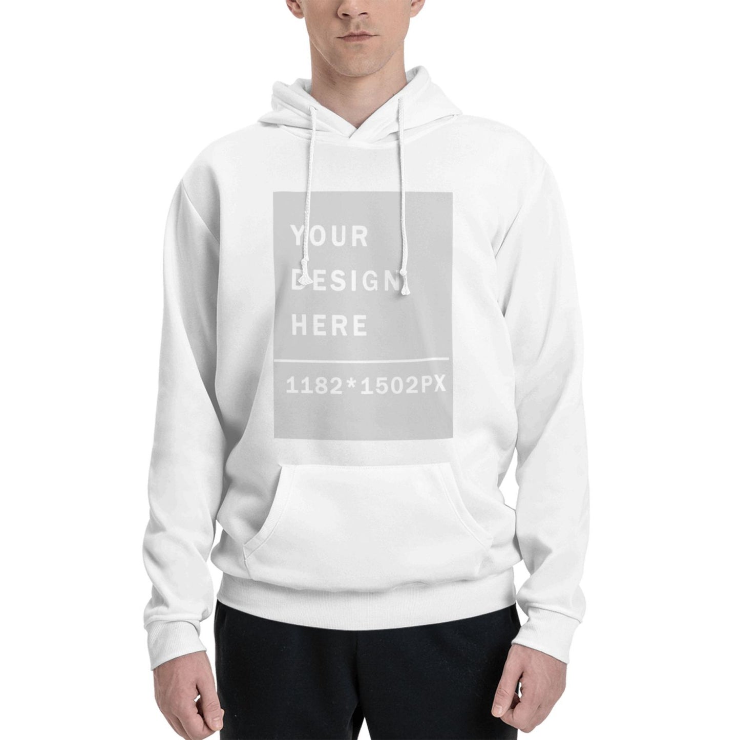Custom Men's winter fleece hoodie (two-side printed)