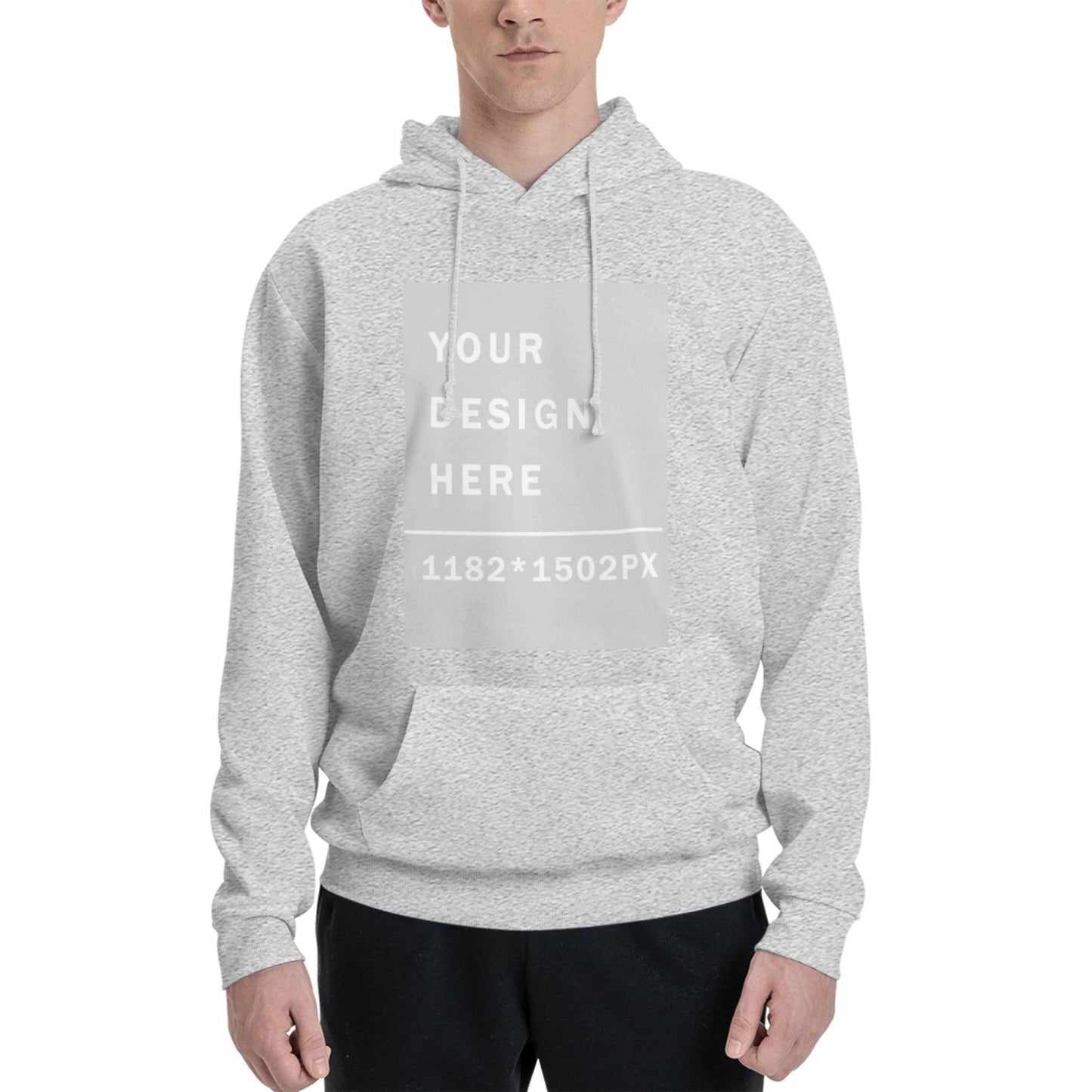Custom Men's winter fleece hoodie (two-side printed)