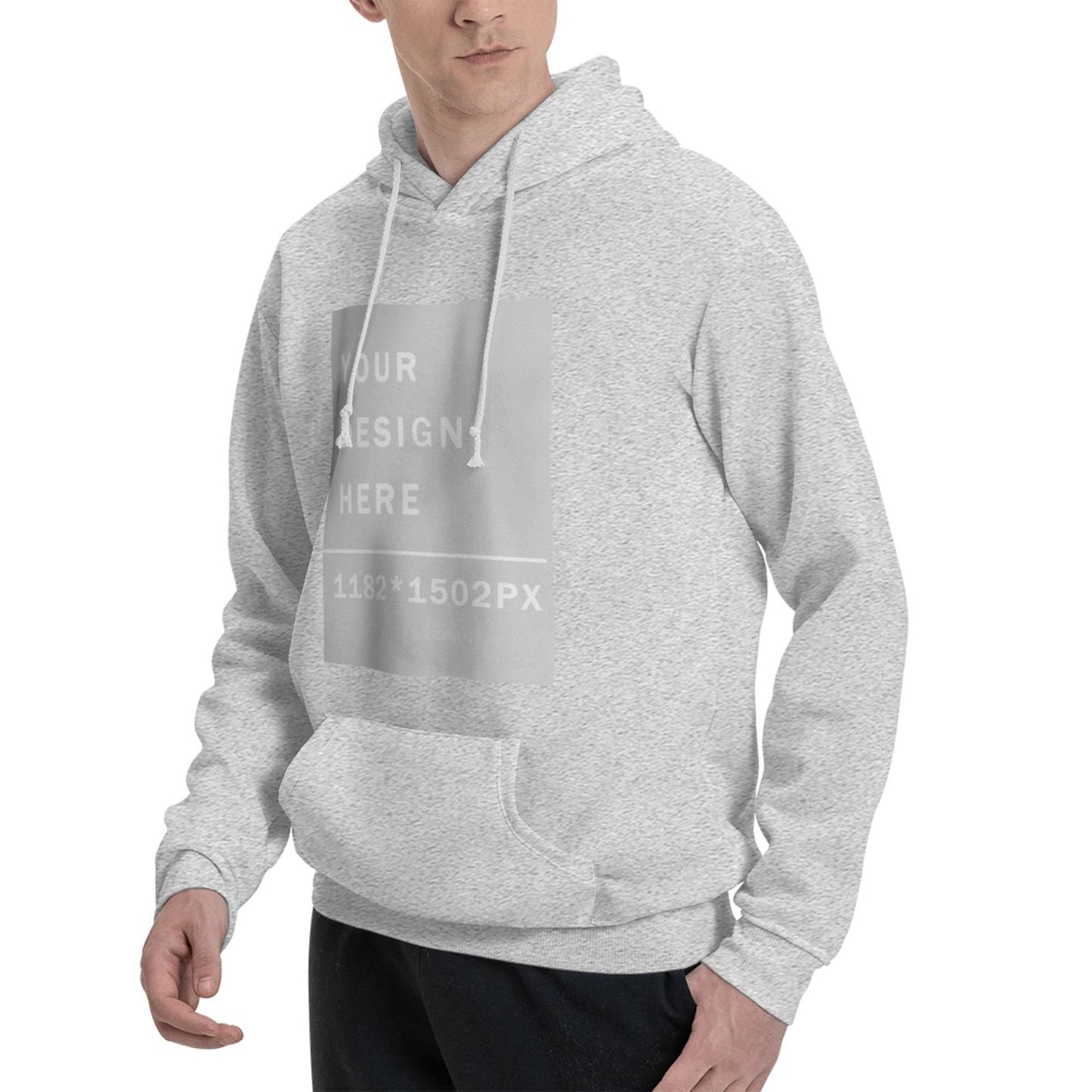 Custom Men's winter fleece hoodie (two-side printed)