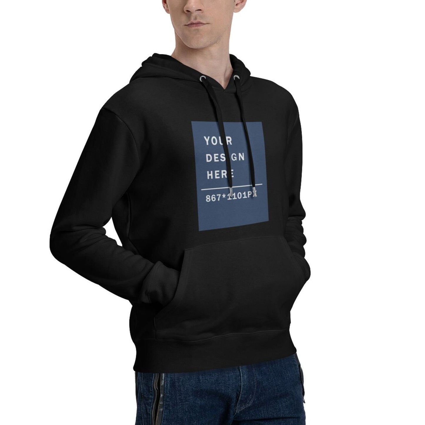 Custom Men's Pure warm Cotton fabic Hoodie