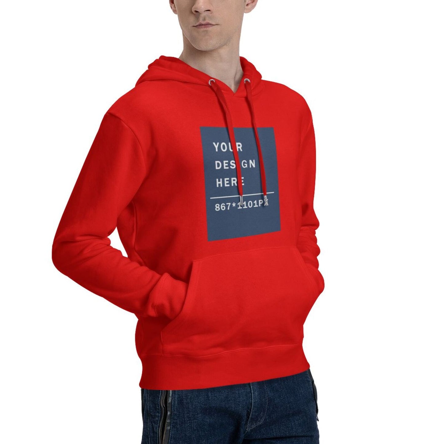 Custom Men's Pure warm Cotton fabic Hoodie