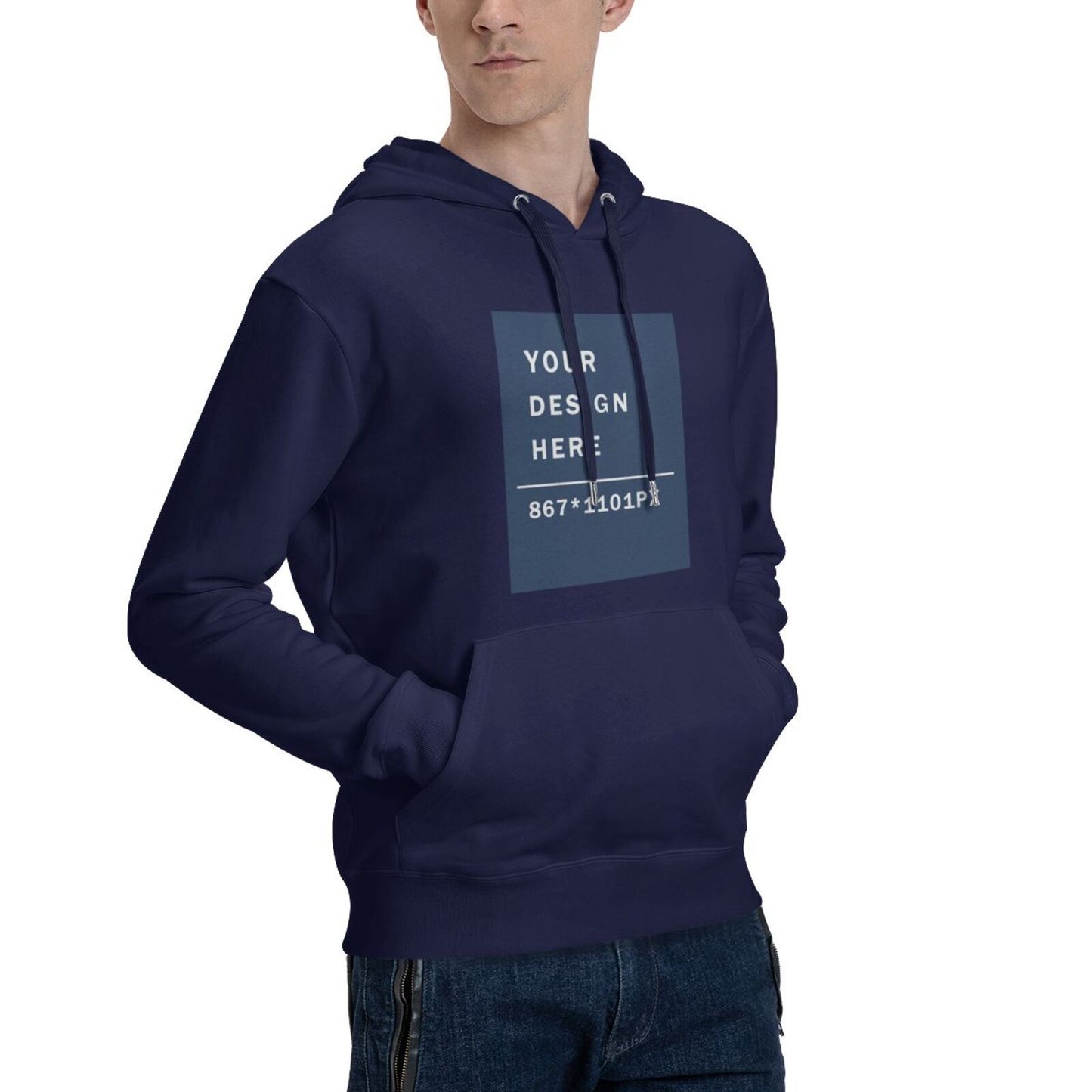 Custom Men's Pure warm Cotton fabic Hoodie