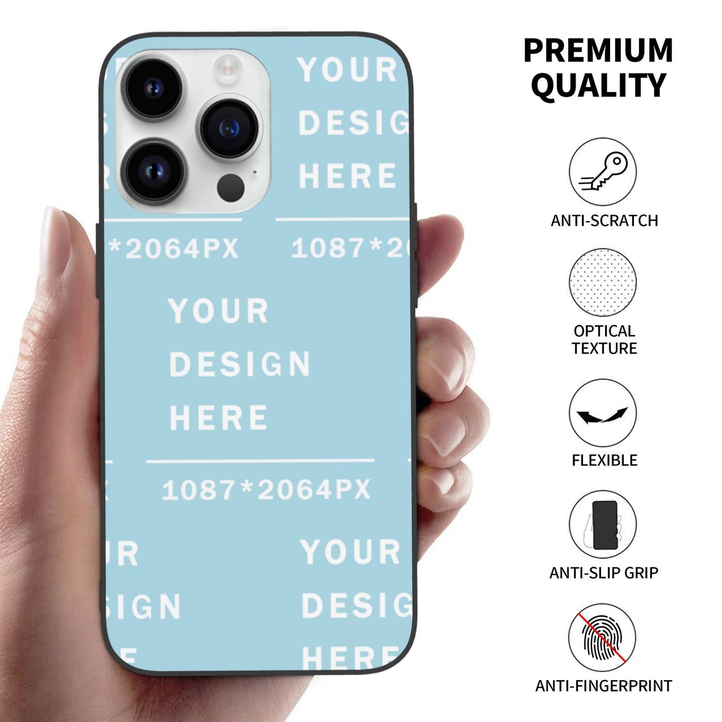 Customized iphone PC case For 14 iPhone (Three cameras)