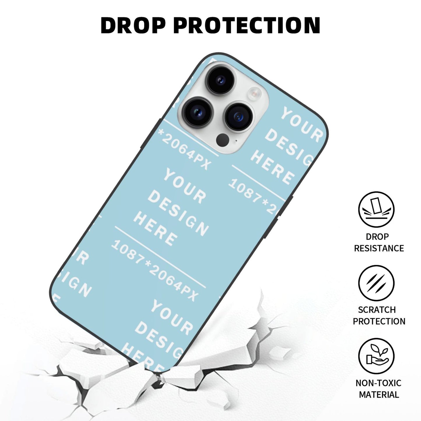 Customized iphone PC case For 14 iPhone (Three cameras)