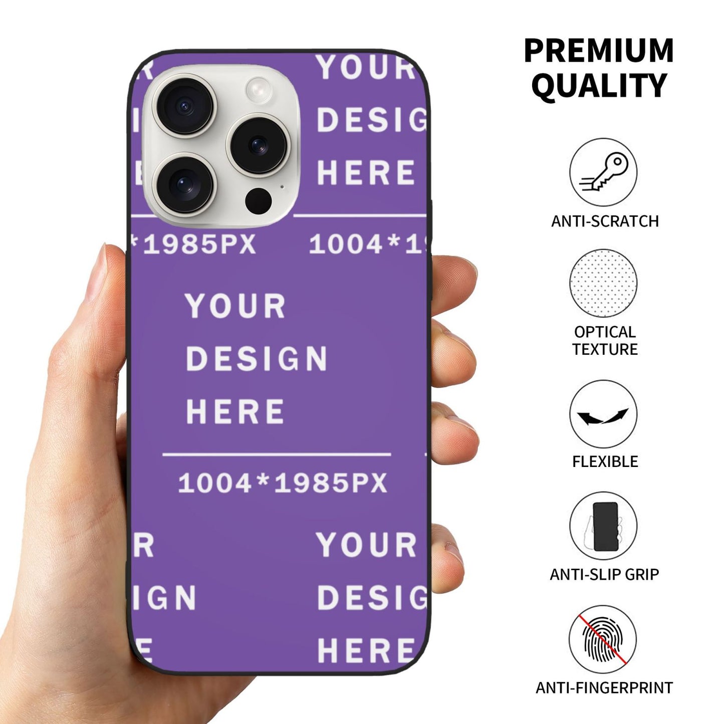 Customized Iphone 15 Soft Glass Case(three cameras)