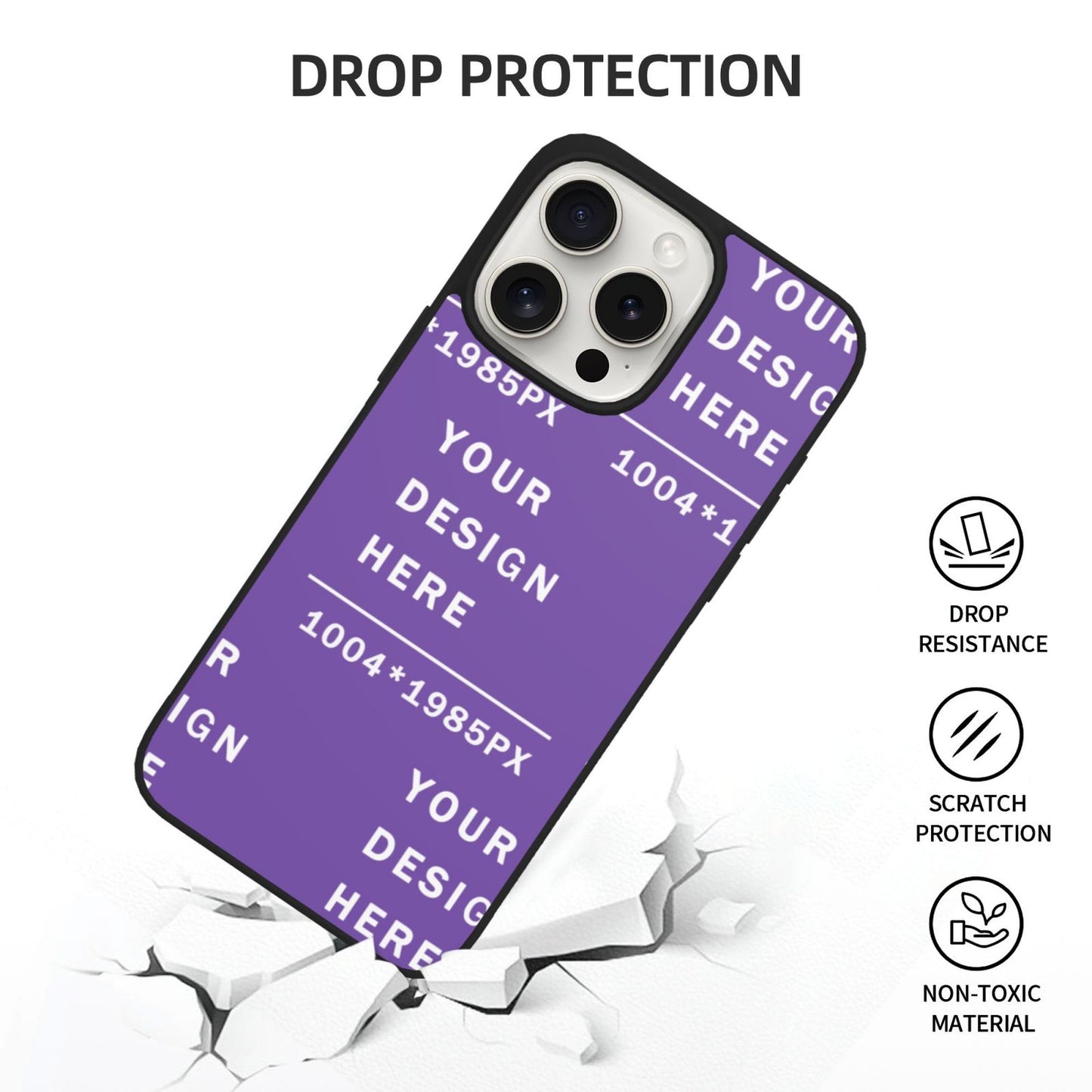 Customized Iphone 15 Soft Glass Case(three cameras)