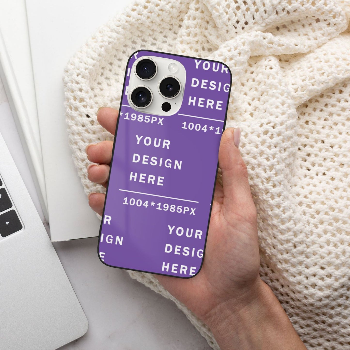 Customized Iphone 15 Soft Glass Case(three cameras)