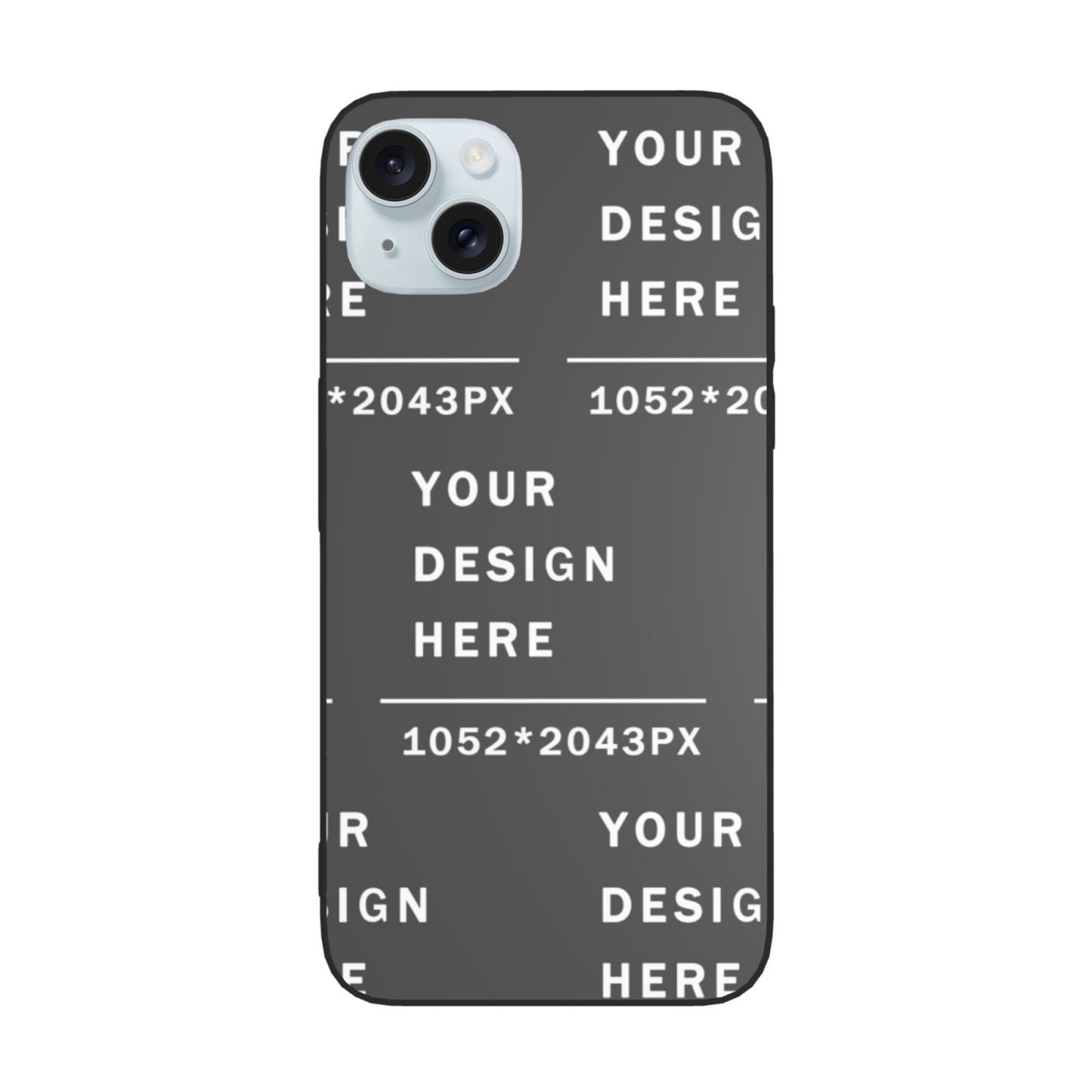 Customized Iphone 15 Soft Glass Case(Two cameras)