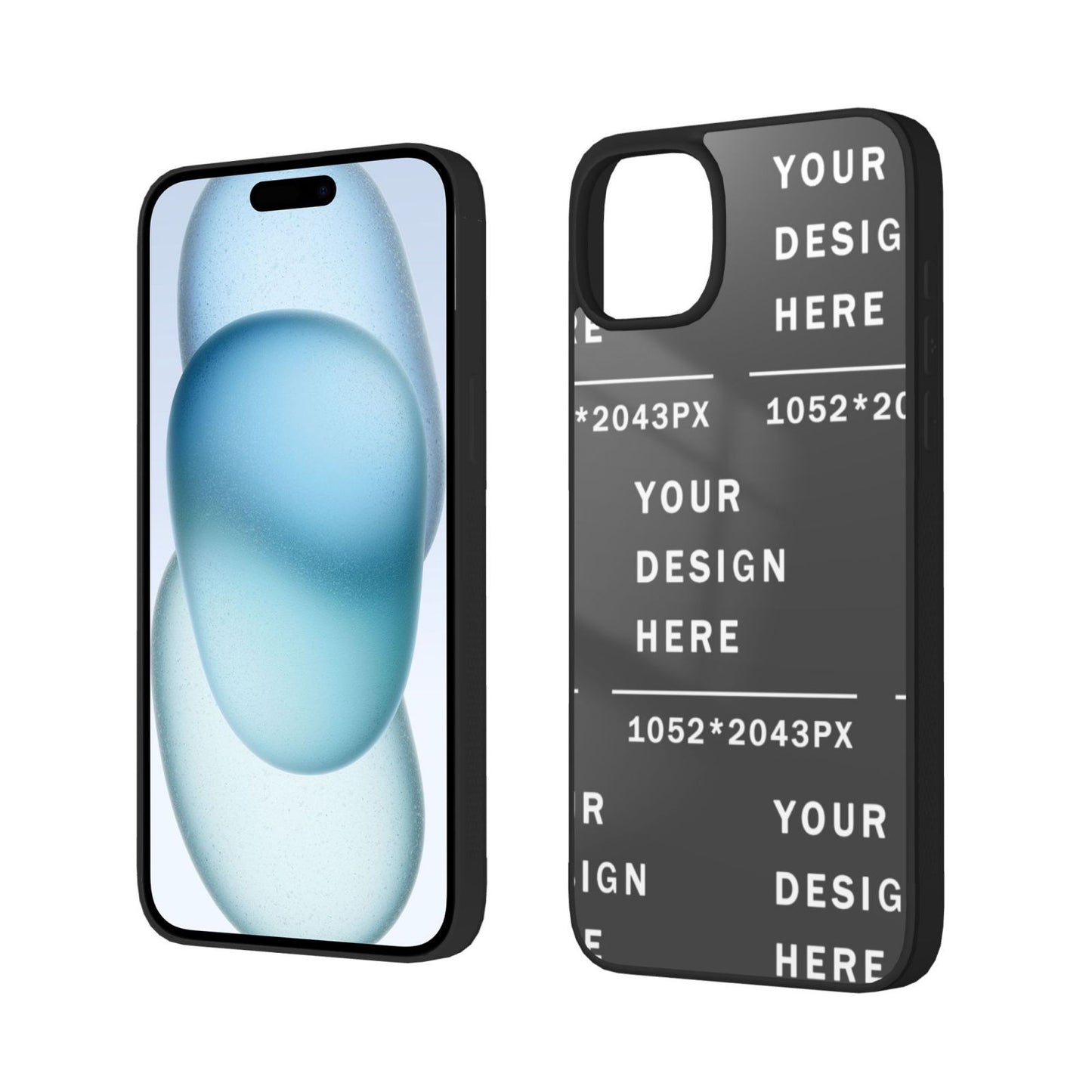 Customized Iphone 15 Soft Glass Case(Two cameras)