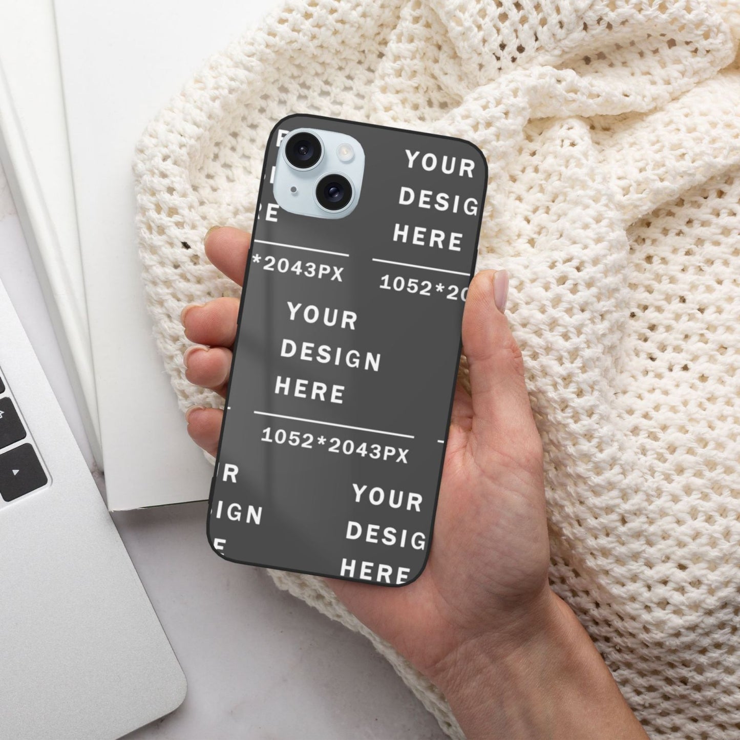 Customized Iphone 15 Soft Glass Case(Two cameras)