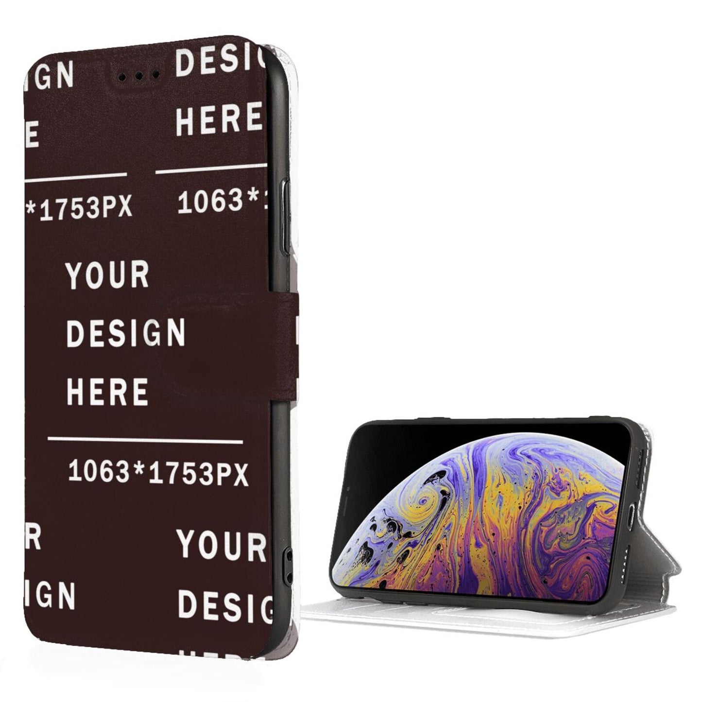 Customized iphone 7/8 Leather Flip case