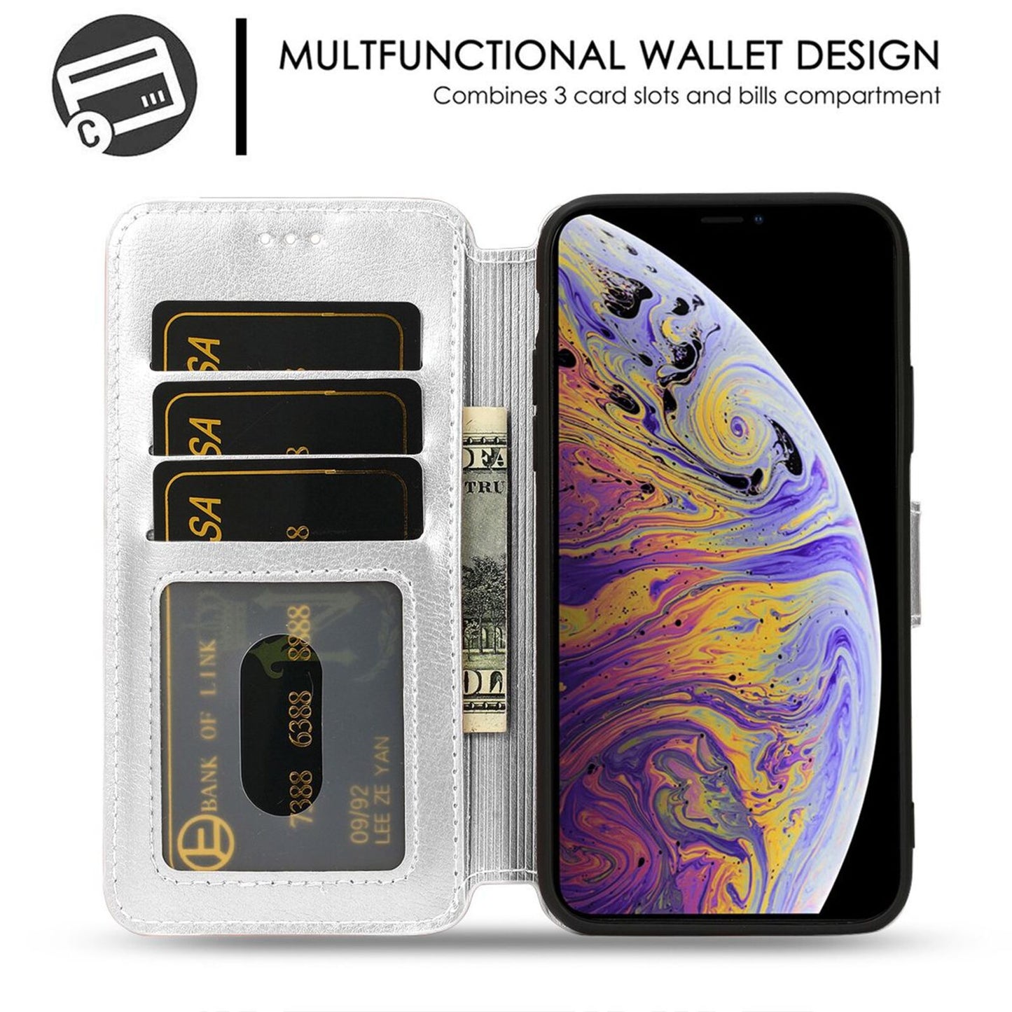 Customized iphone 7/8 Leather Flip case