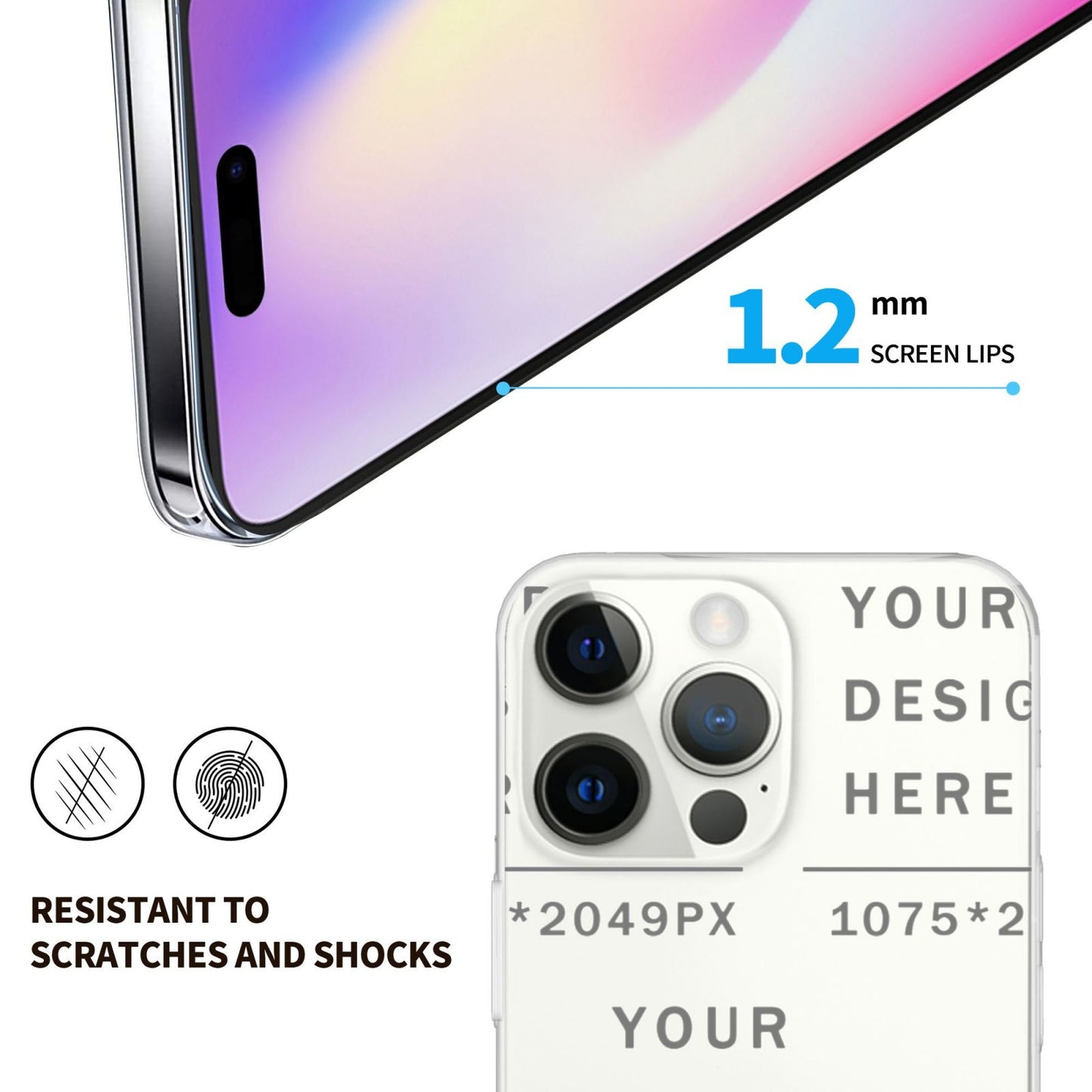 Customized Iphone 14 Transparent Case (Three cameras)