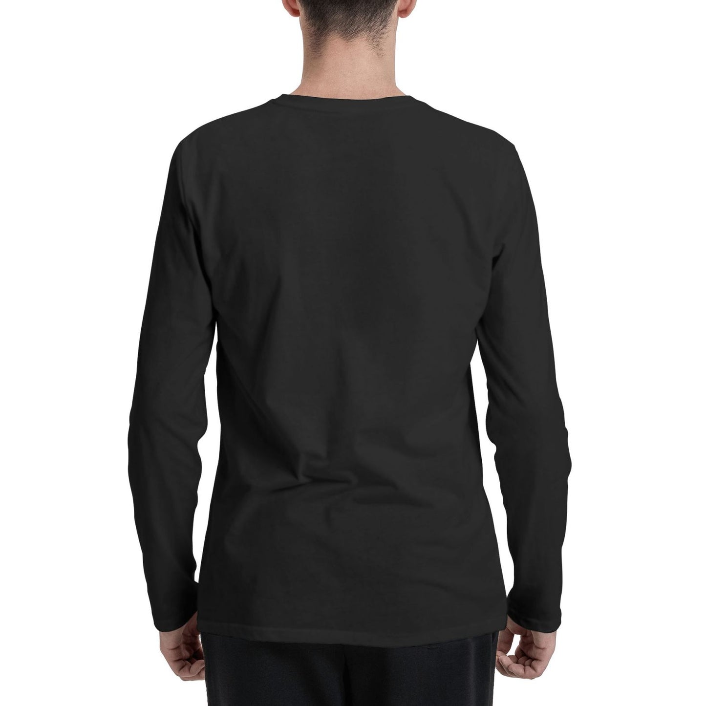 Custom Men's Cotton Crew Neck Long-Sleeved T-Shirt (DTG)