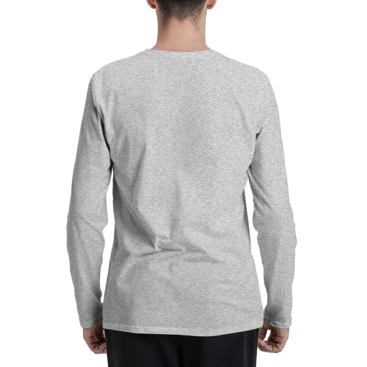 Custom Men's Cotton Crew Neck Long-Sleeved T-Shirt (DTG)