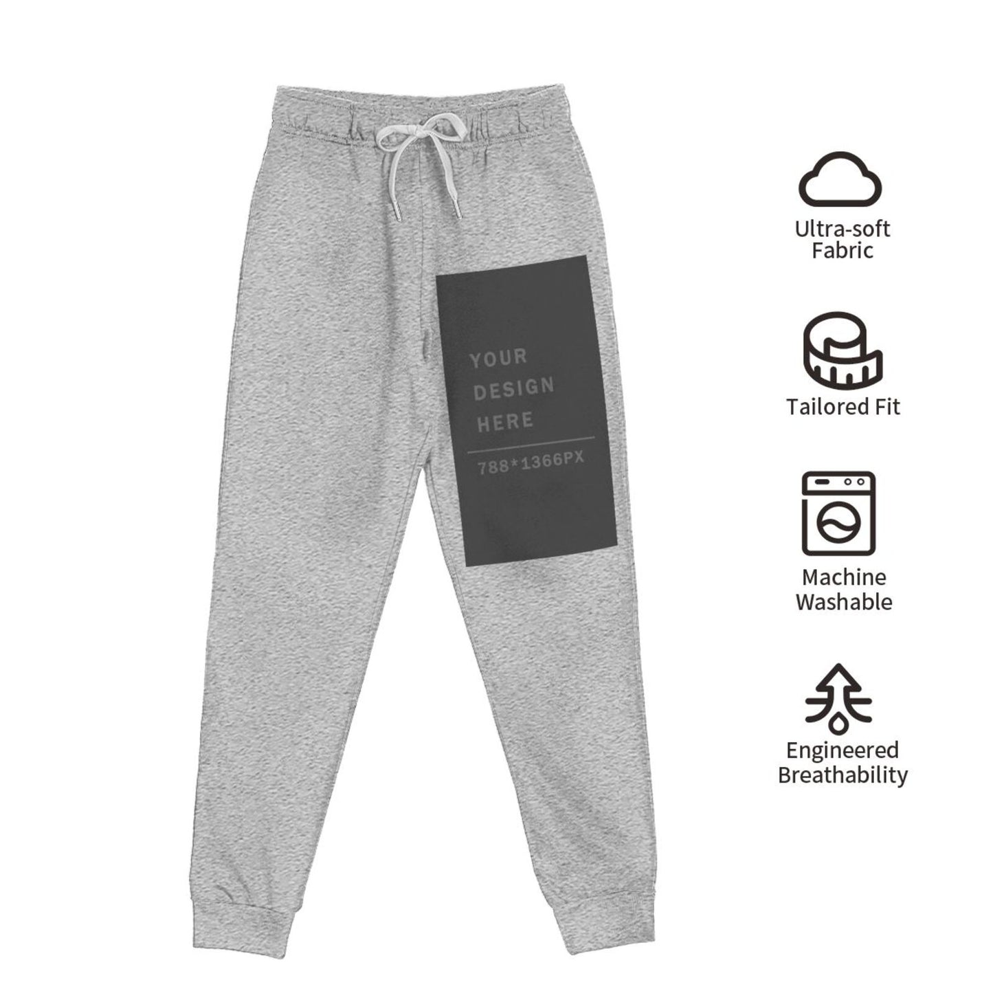 Custom Men's Cotton long pants with Logo