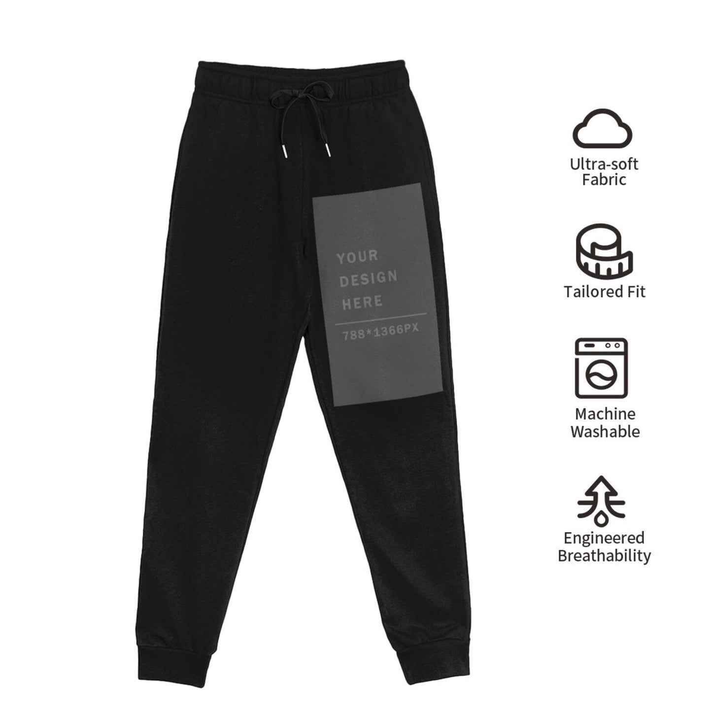 Custom Men's Cotton long pants with Logo