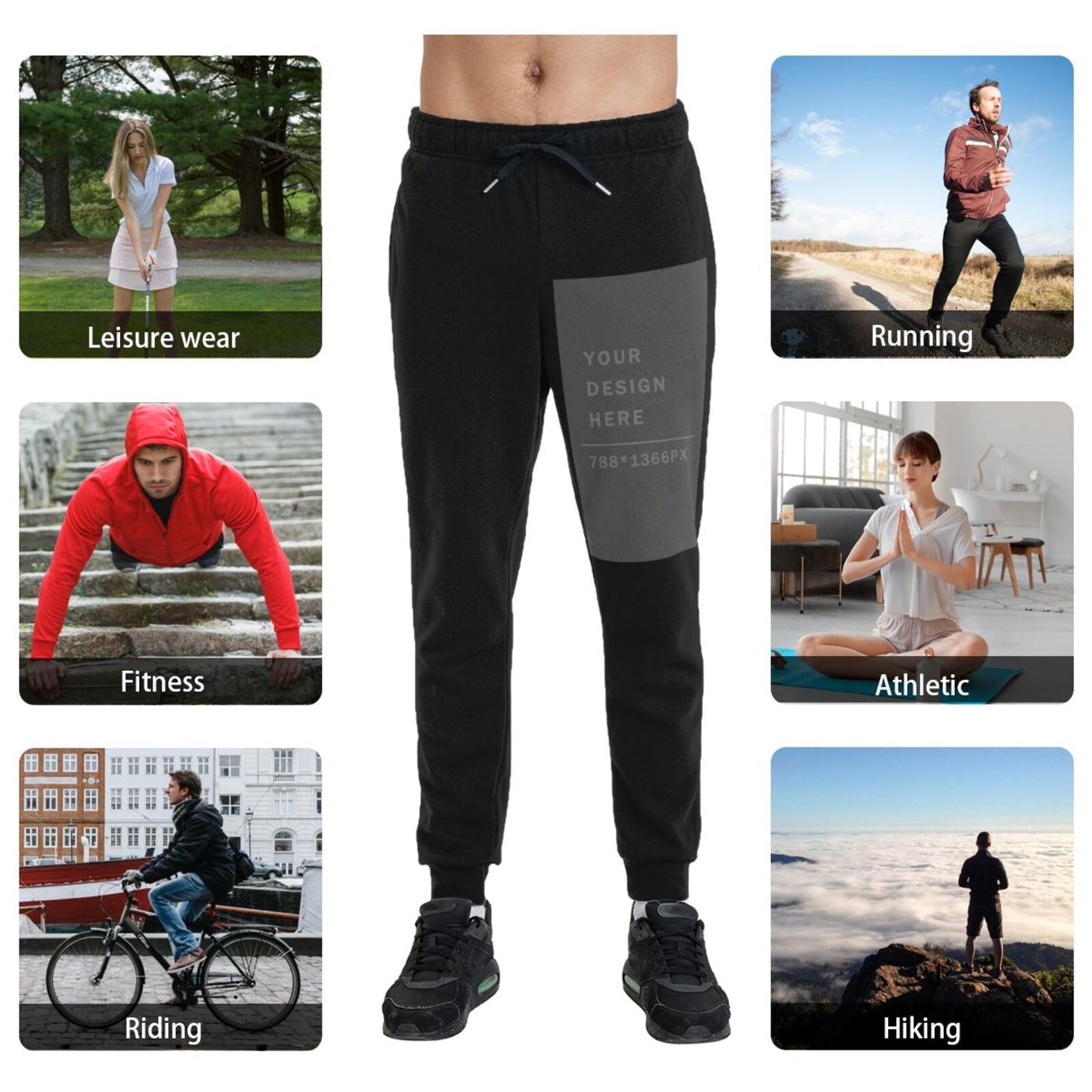 Custom Men's Cotton long pants with Logo