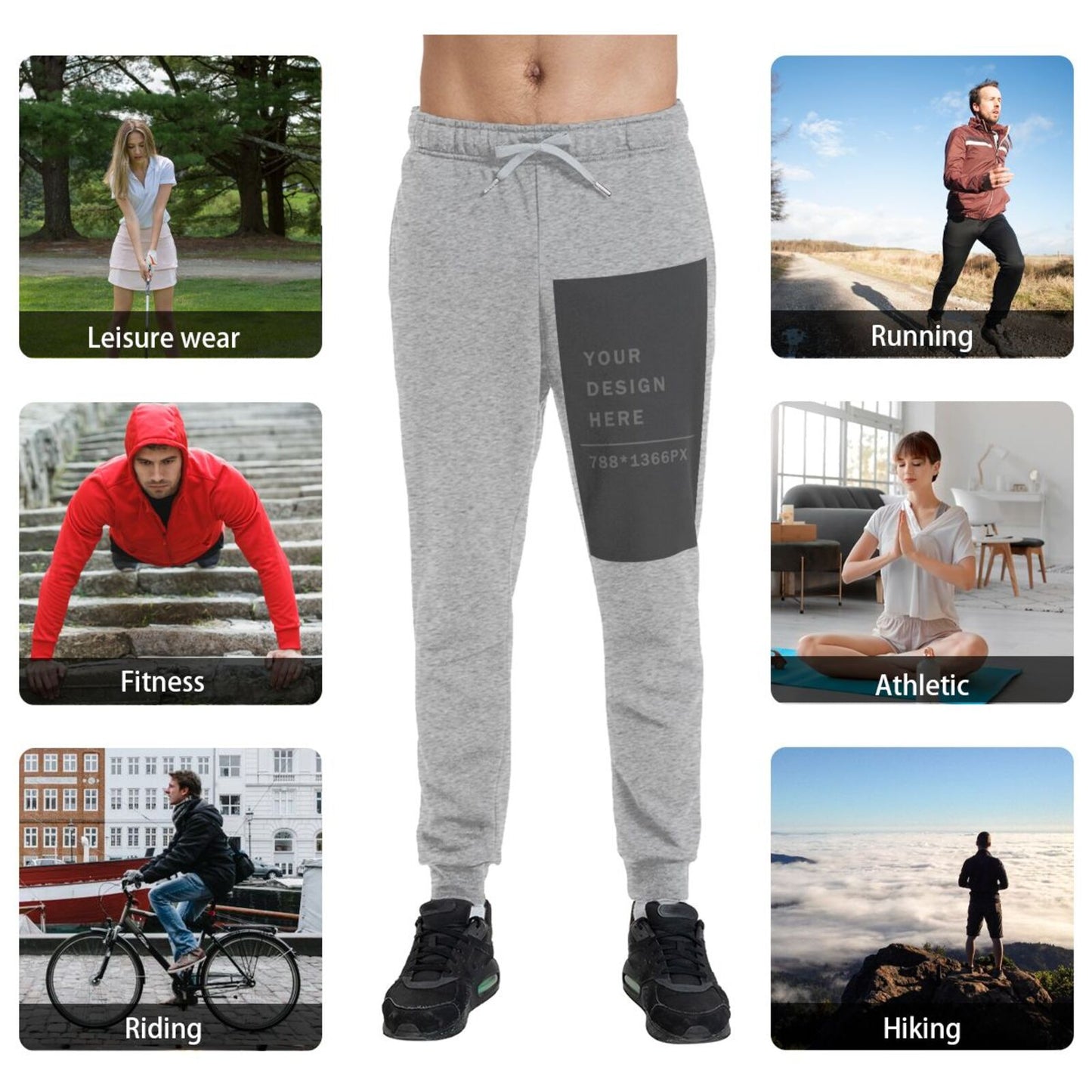 Custom Men's Cotton long pants with Logo