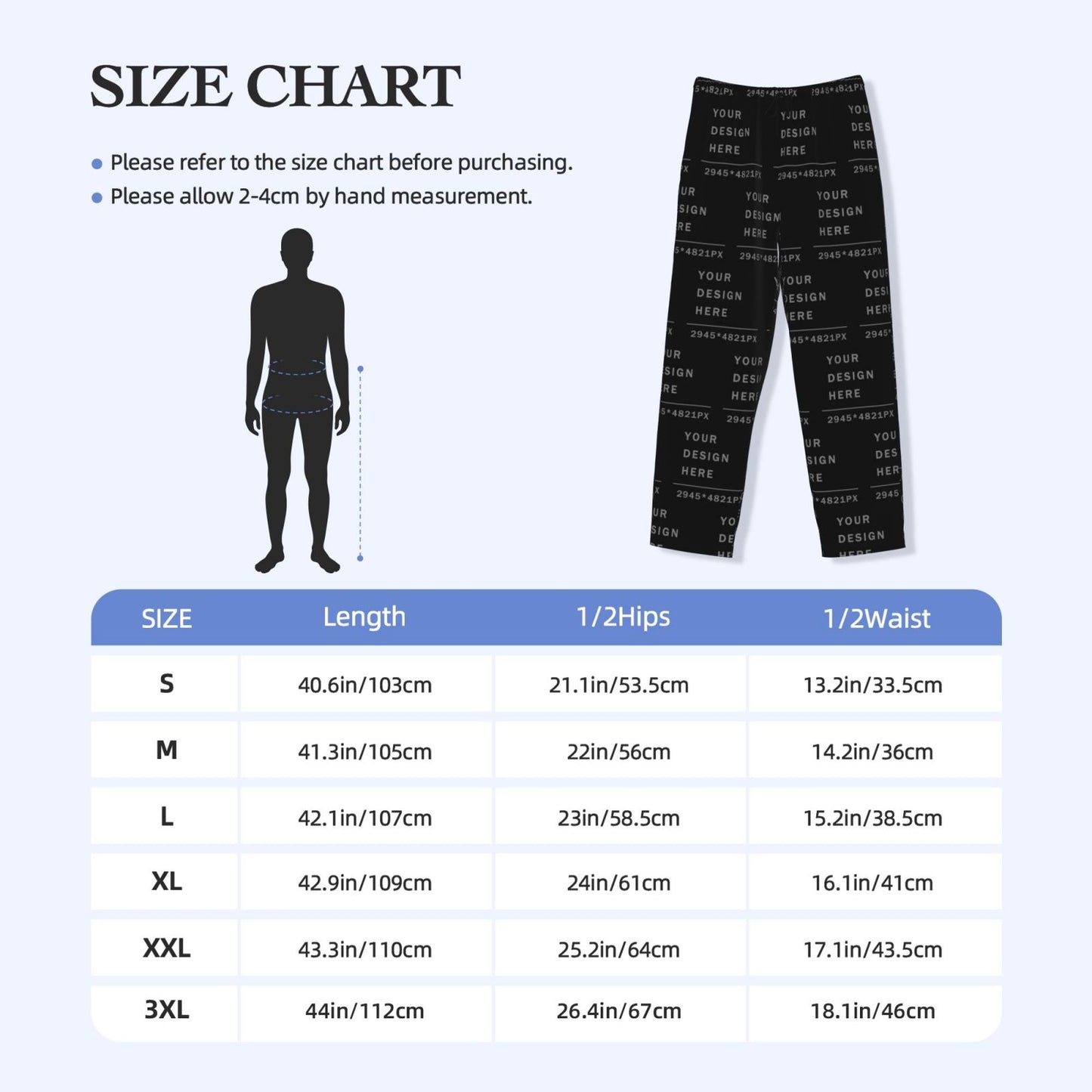 Custom Men's Pajama Pan (full printed)