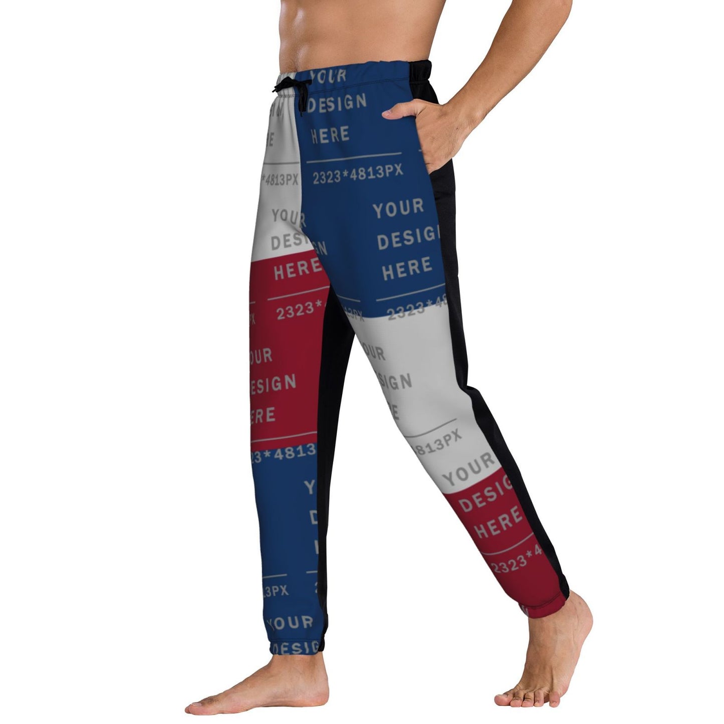 Custom Men's Color-blocked sweatpants
