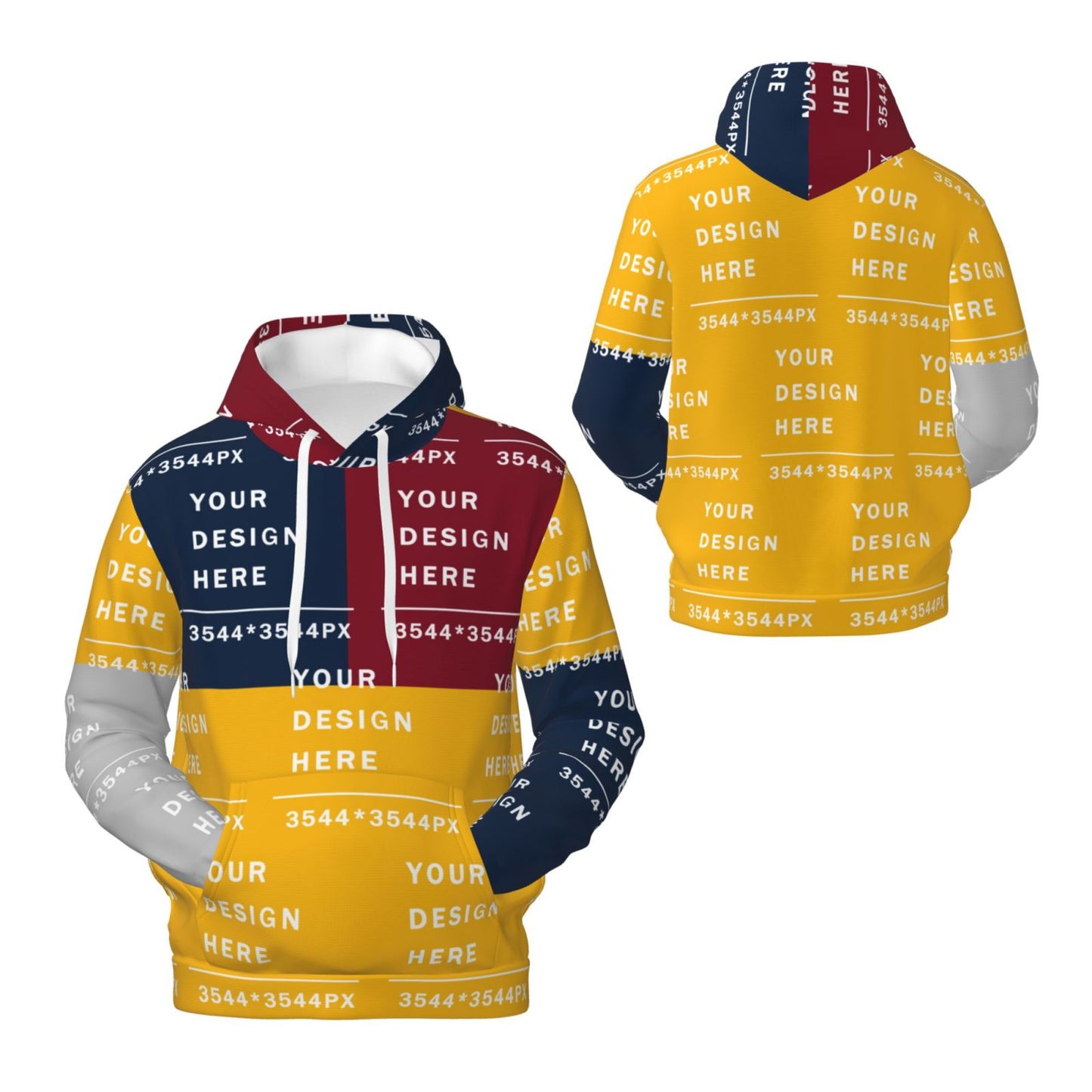 Custom Men's Soft Fleece hoodie (Full printed)