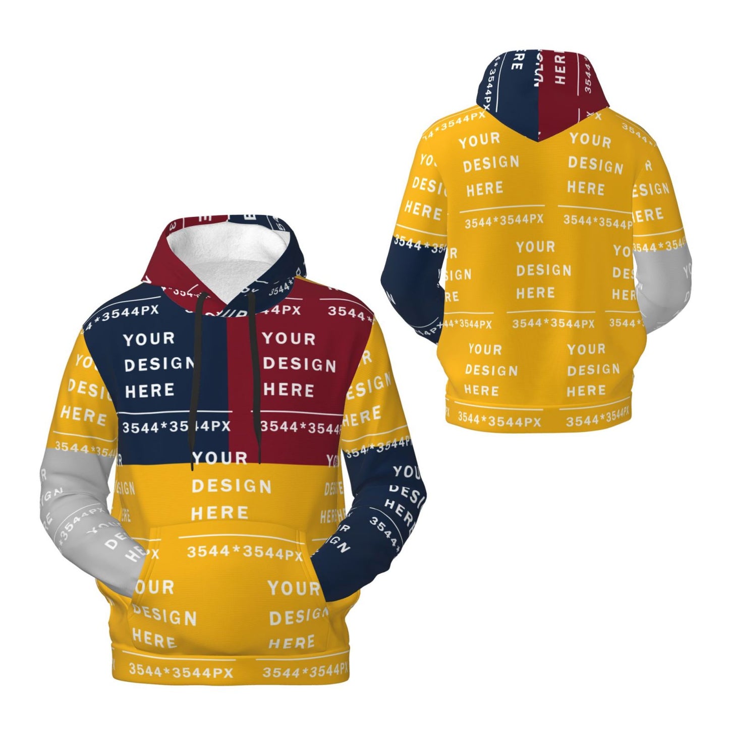 Custom Men's Soft Fleece hoodie (Full printed)