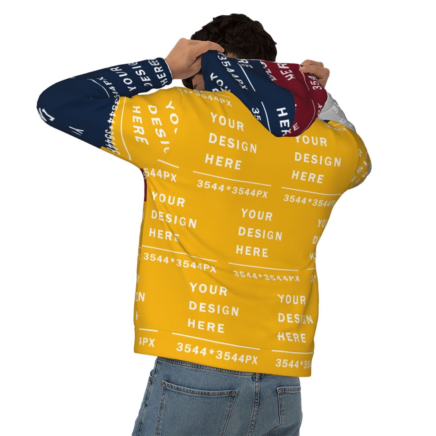 Custom Men's Soft Fleece hoodie (Full printed)
