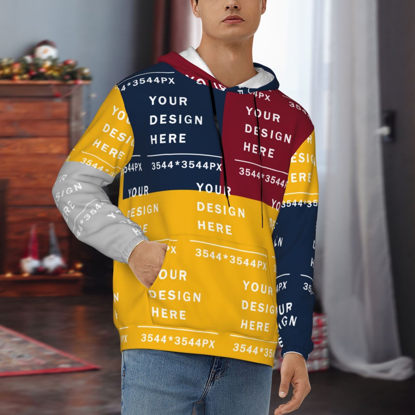 Custom Men's Soft Fleece hoodie (Full printed)