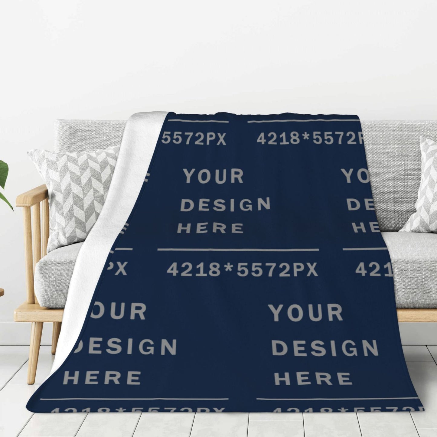 Custom 320g Thick Flannel Blanket(vertical styles)-POD