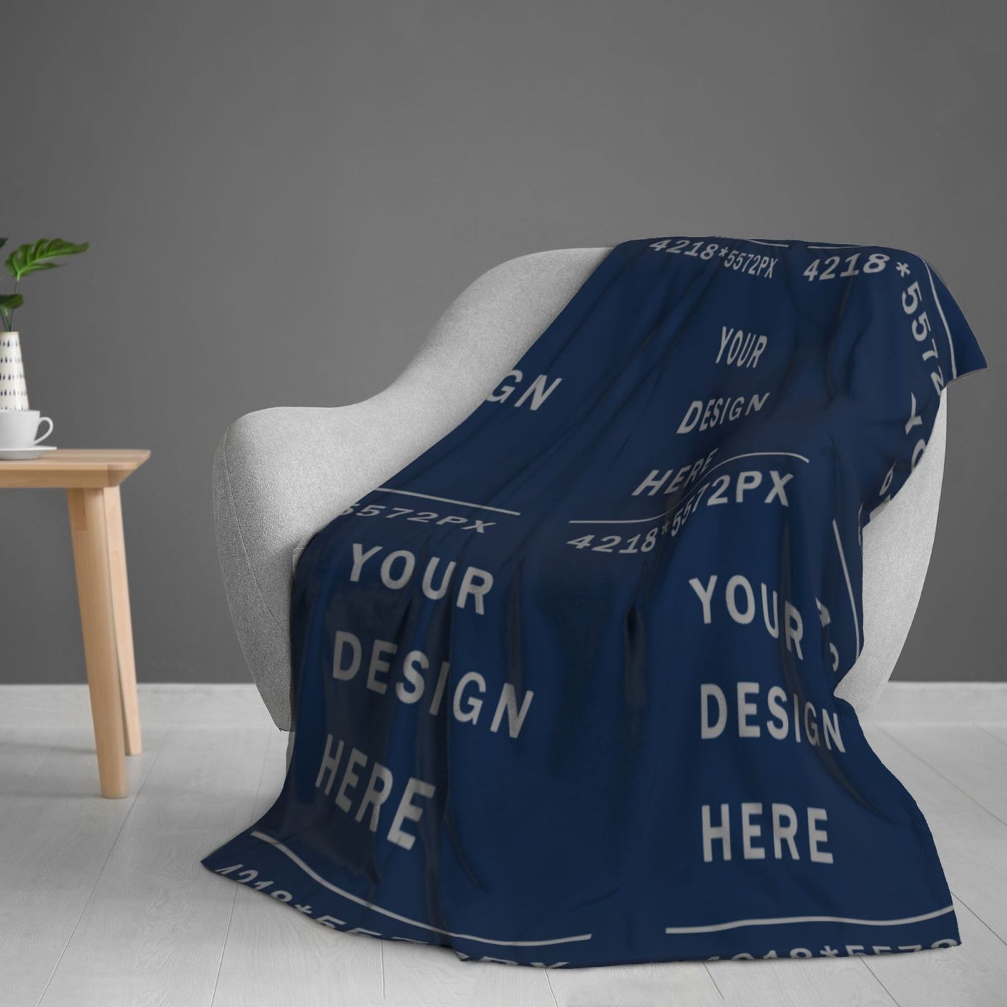 Custom 320g Thick Flannel Blanket(vertical styles)-POD