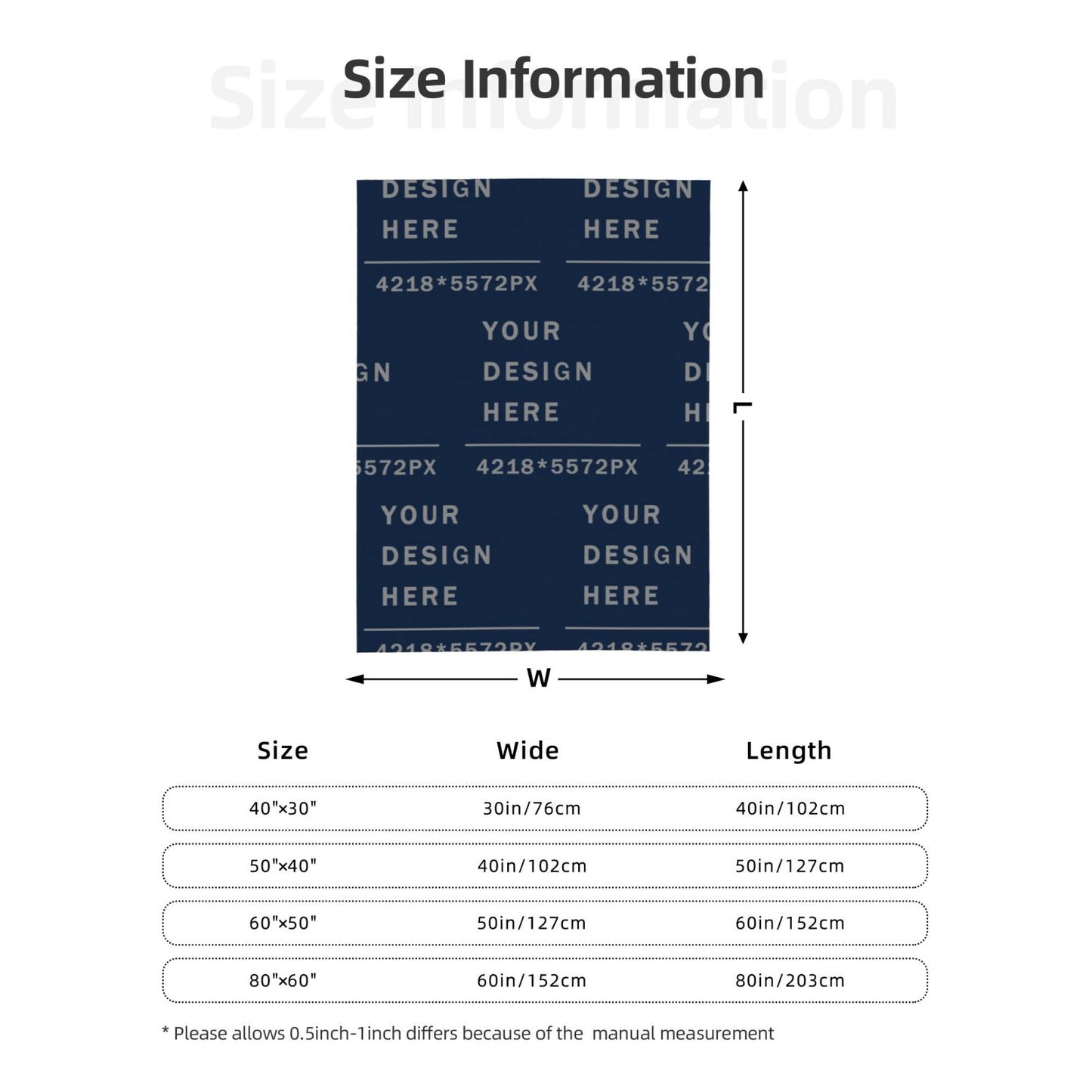 Custom 320g Thick Flannel Blanket(vertical styles)-POD