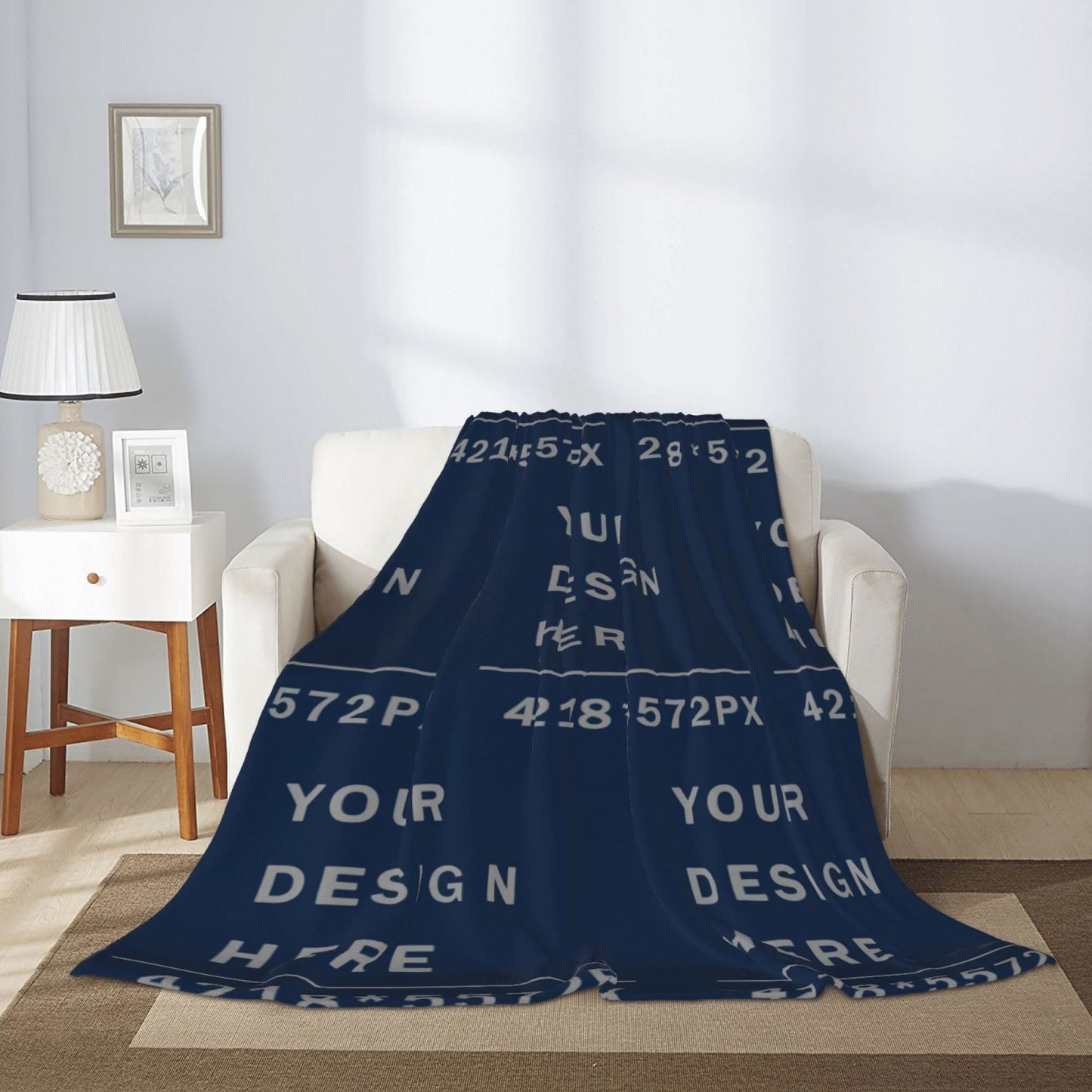 Custom 320g Thick Flannel Blanket(vertical styles)-POD
