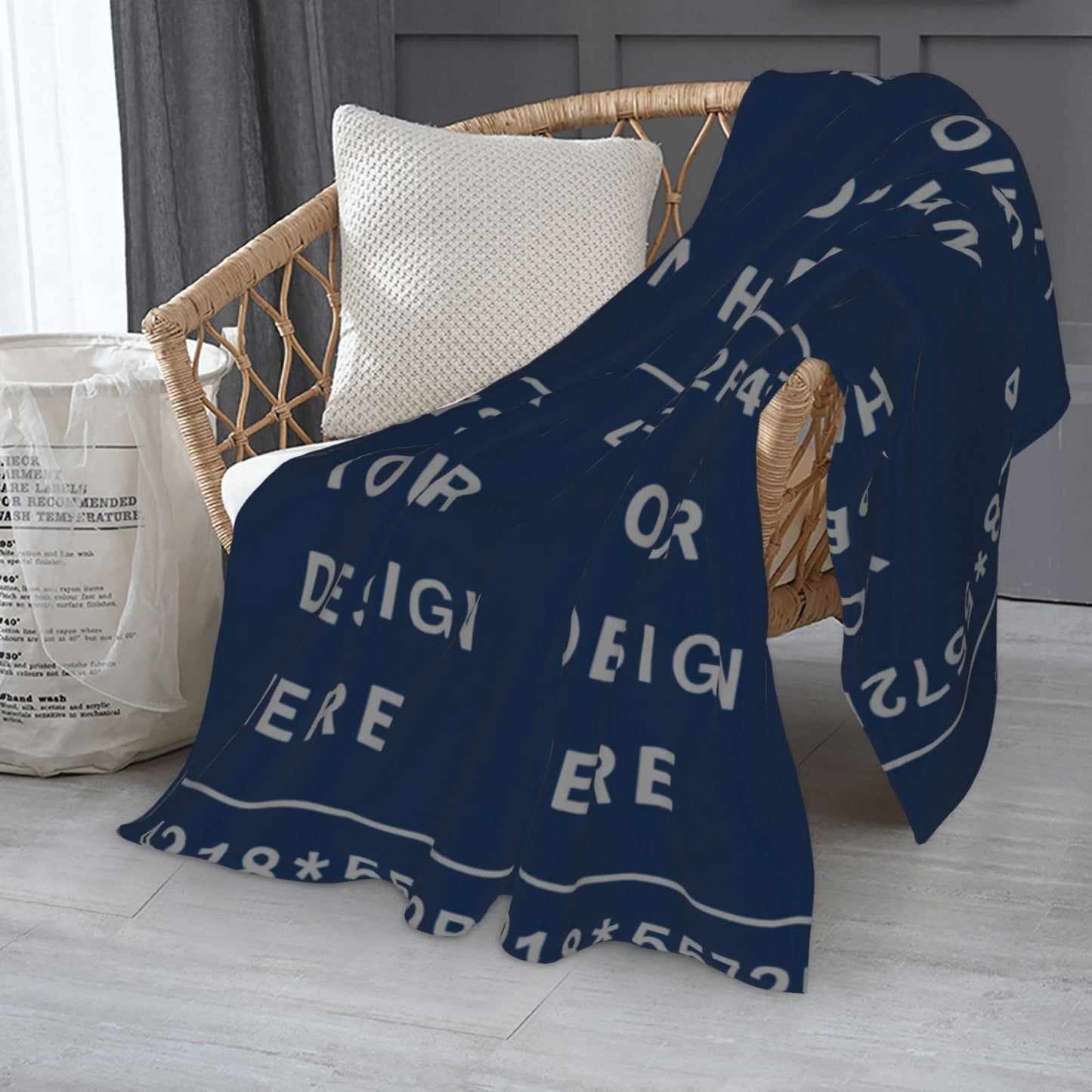 Custom 320g Thick Flannel Blanket(vertical styles)-POD