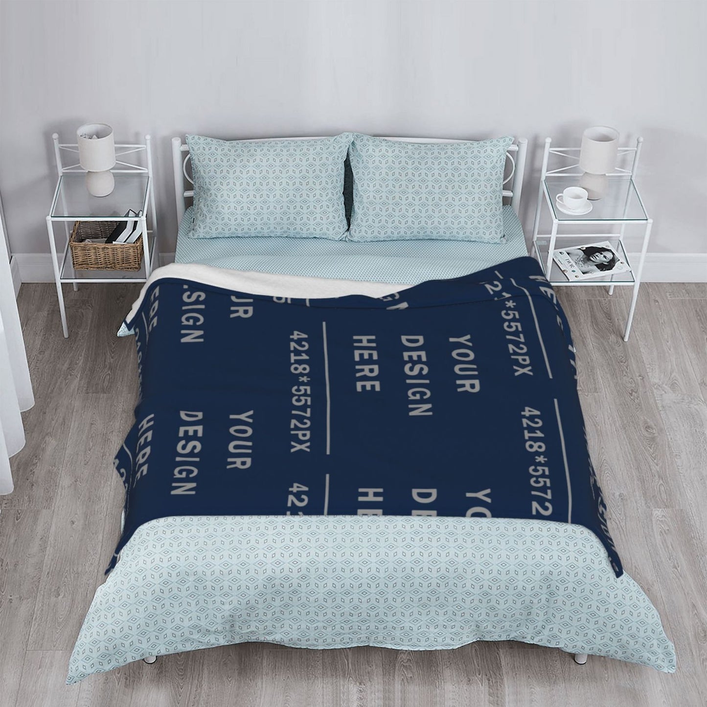 Custom 320g Thick Flannel Blanket(vertical styles)-POD