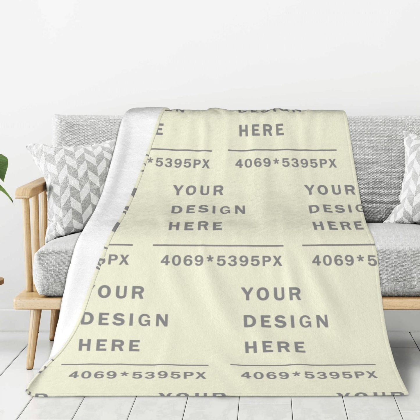 Custom 240g Light and Soft Flannel Blanket(vertical styles)-POD