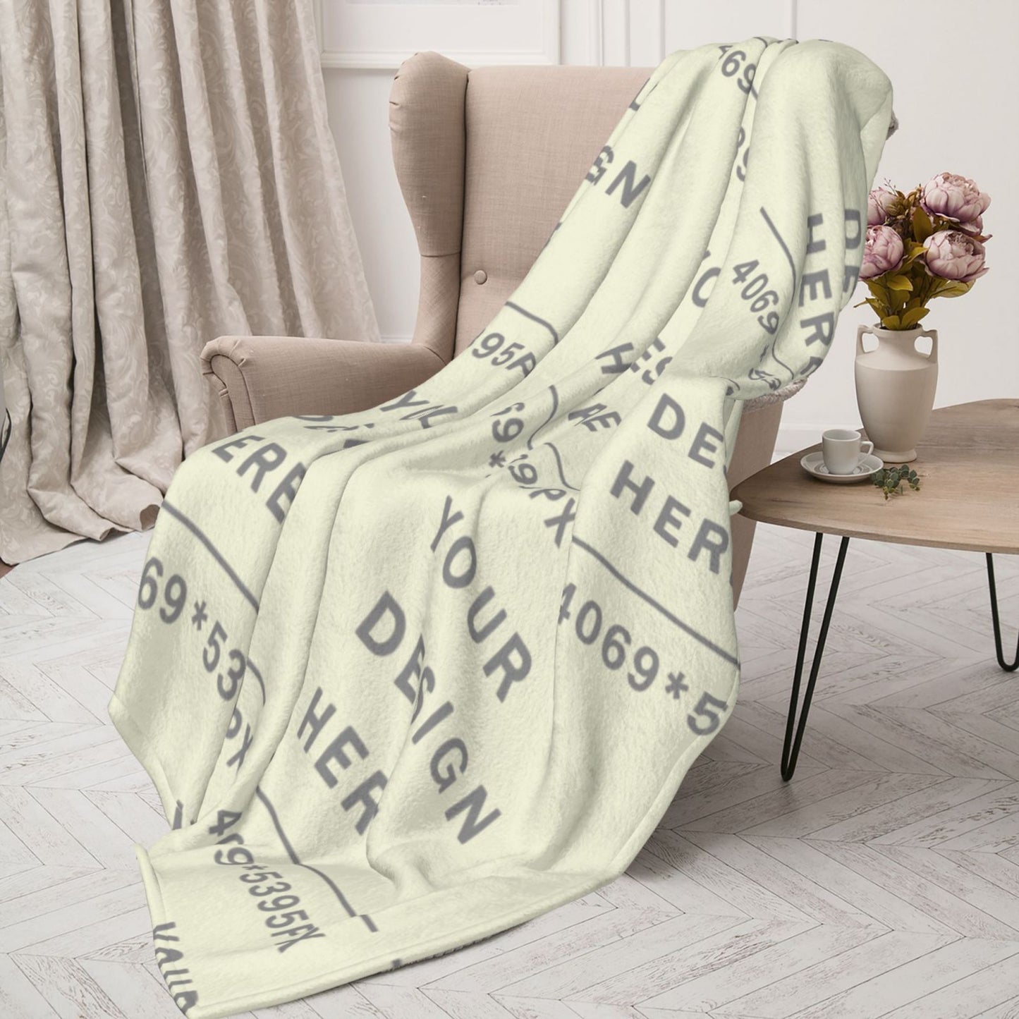 Custom 240g Light and Soft Flannel Blanket(vertical styles)-POD